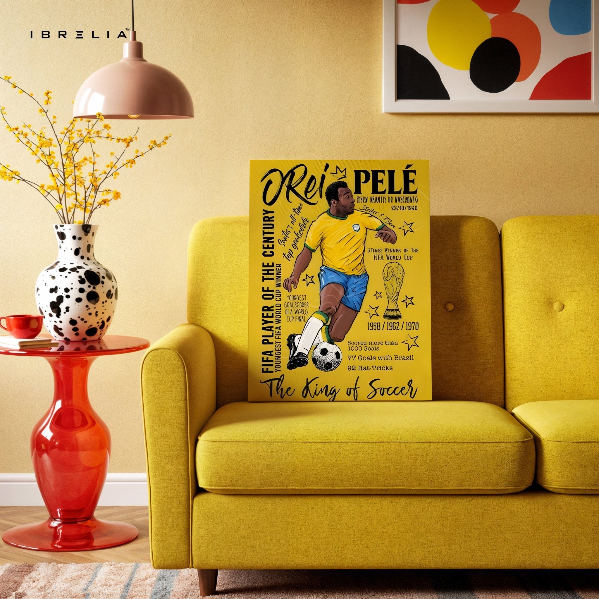 Pelé Wall Art – The King of Soccer Edition | IBRELIA™ - IBRELIA