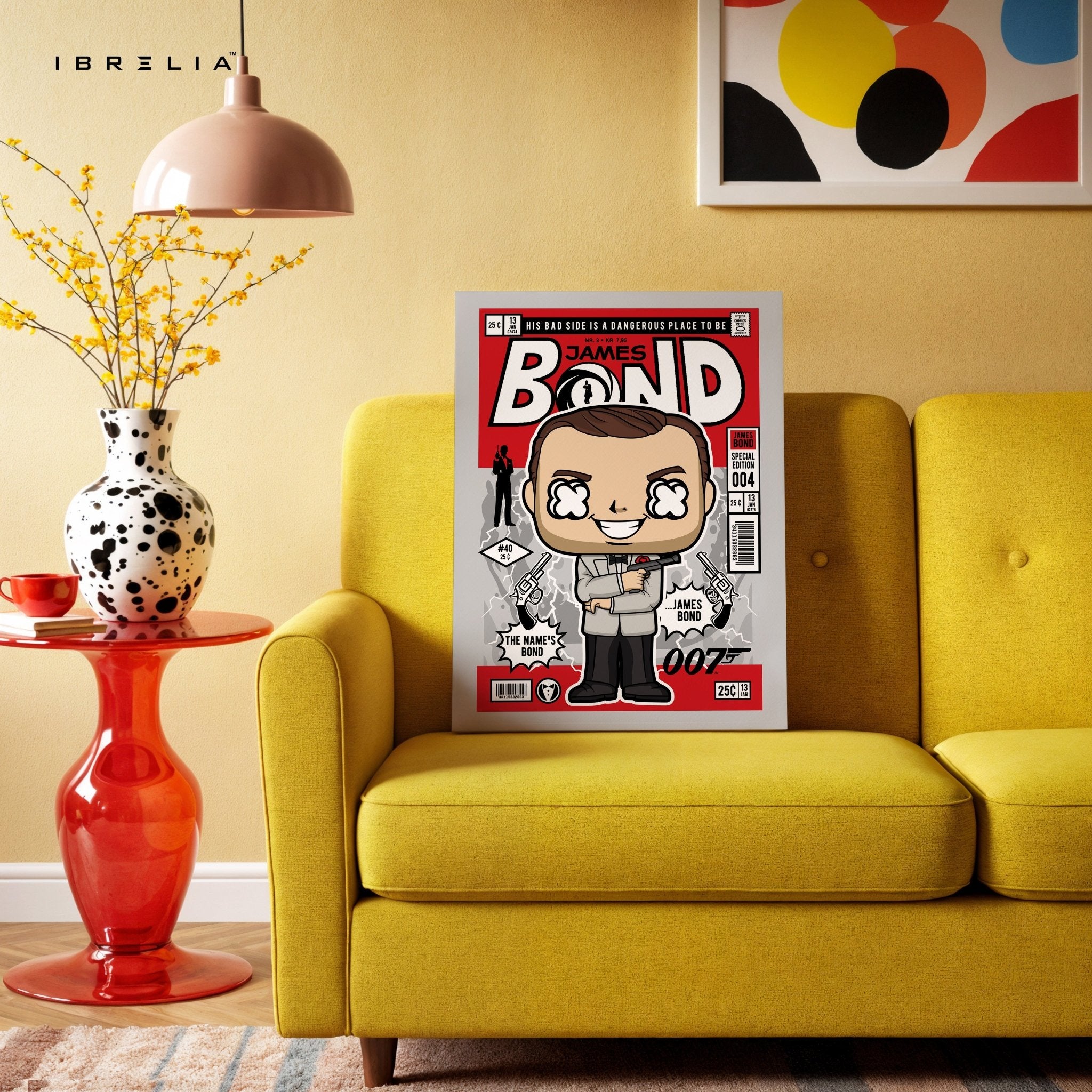 James Bond Pop Art Comic Edition – 4K Ultra Wrap Frame Wall Art in Pakistan | IBRELIA™ - IBRELIA