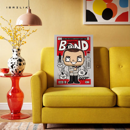 James Bond Pop Art Comic Edition – 4K Ultra Wrap Frame Wall Art in Pakistan | IBRELIA™ - IBRELIA