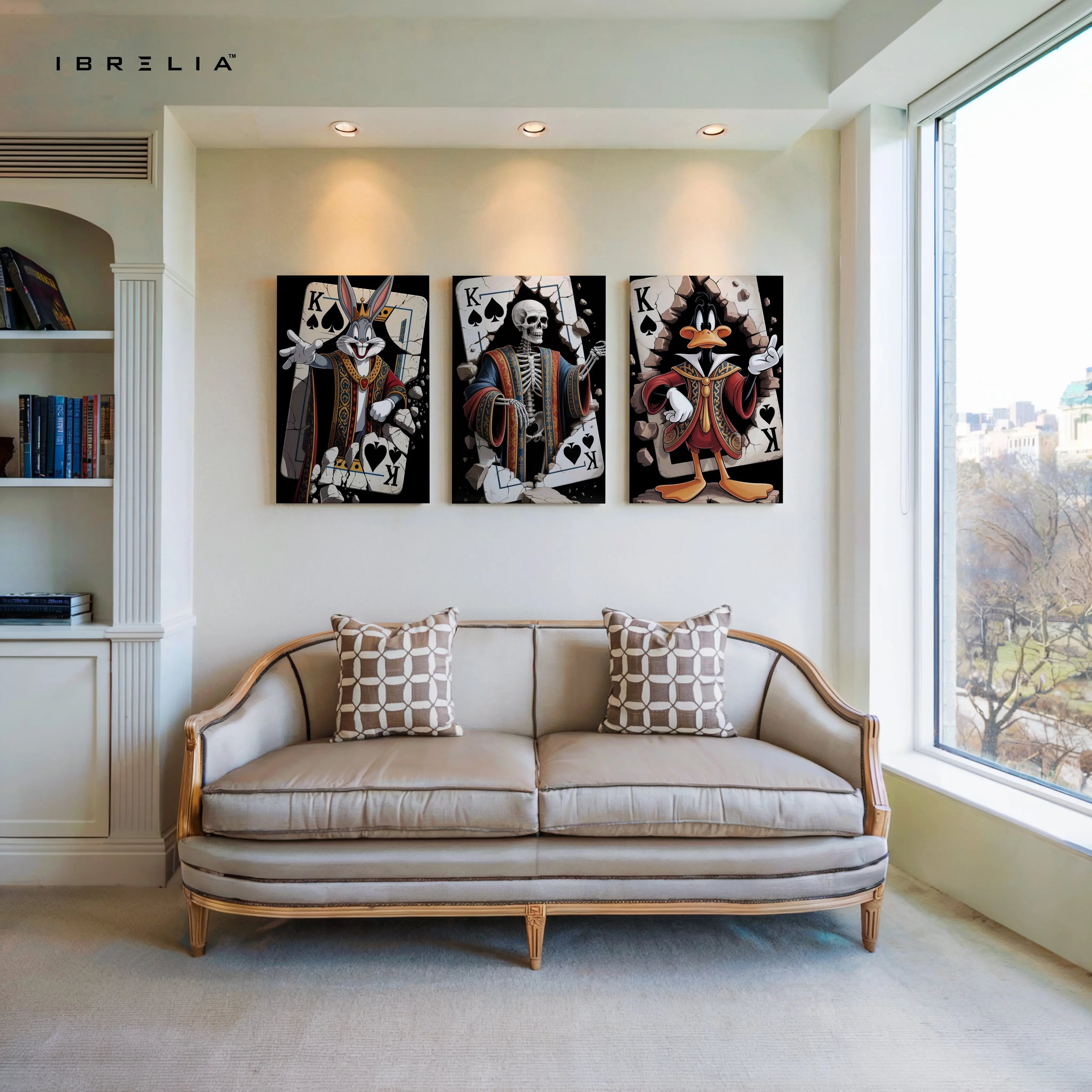 King of Spades Cartoon Royal Trio 3 Panel 4K Ultra HD Wall Art in Pakistan | IBRELIA™ IBRELIA