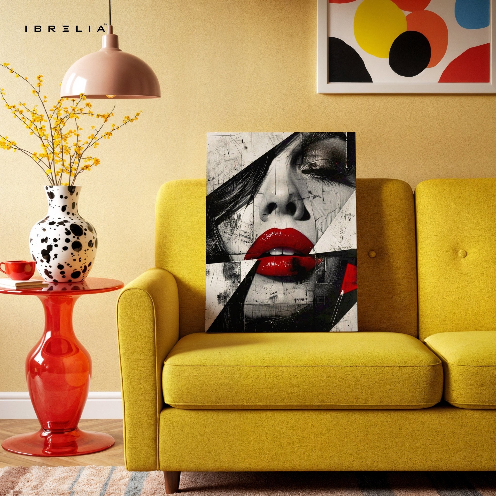 Red Lips Abstract Wall Frame | 4K Ultra Wrap Frame Wall Art in Pakistan | IBRELIA™