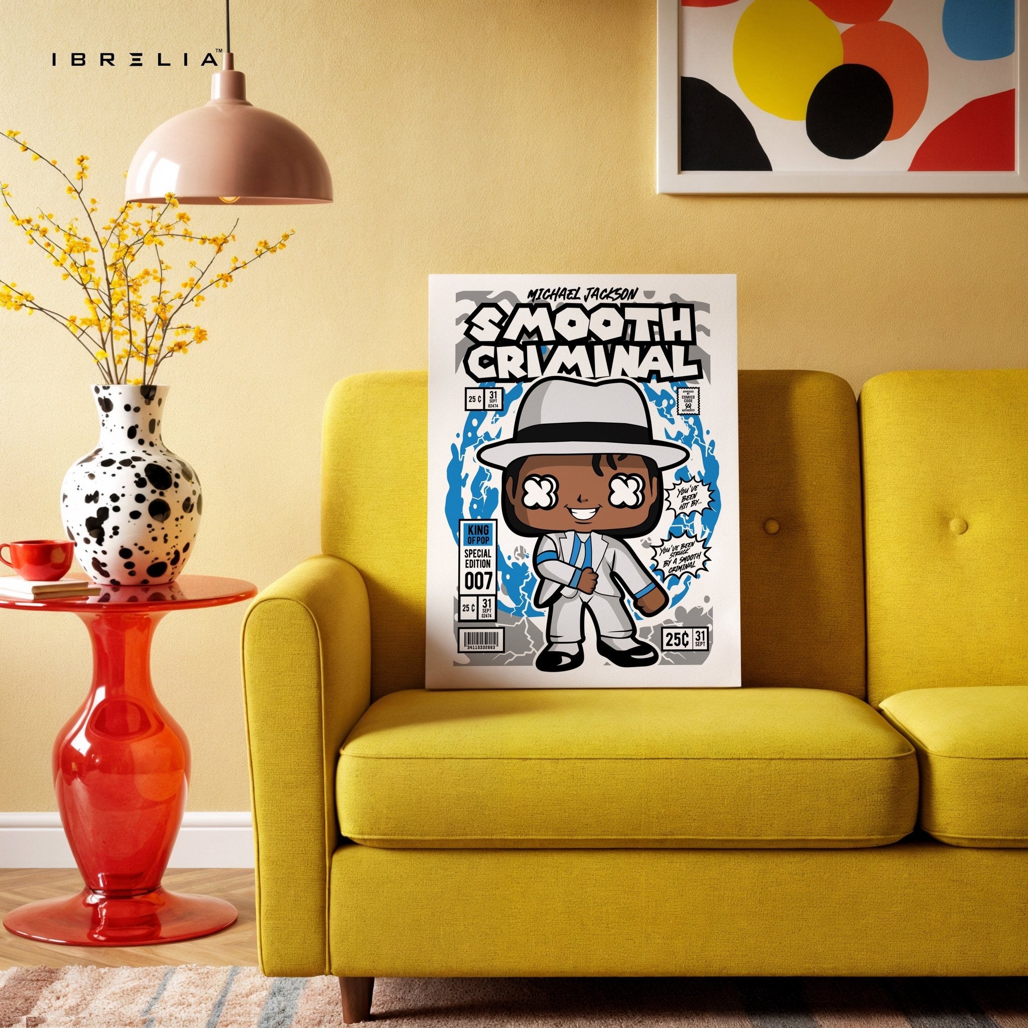 Michael Jackson “Smooth Criminal” Pop Art Comic Edition – 4K Ultra Wrap Frame Wall Art in Pakistan | IBRELIA™ - IBRELIA