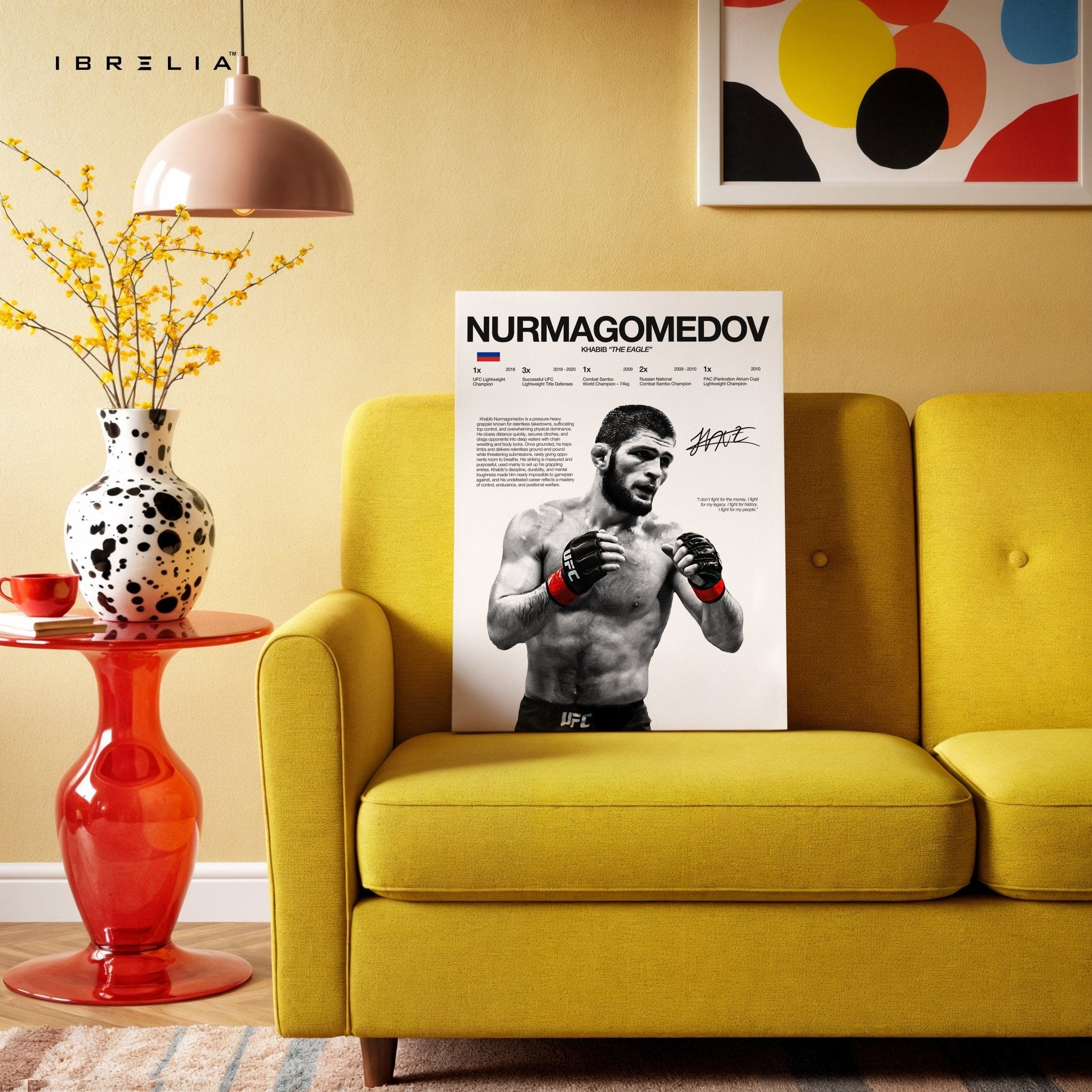 Khabib Nurmagomedov “The Eagle” – UFC Champion 4K Ultra Wrap Frame Wall Art in Pakistan | IBRELIA™ - IBRELIA
