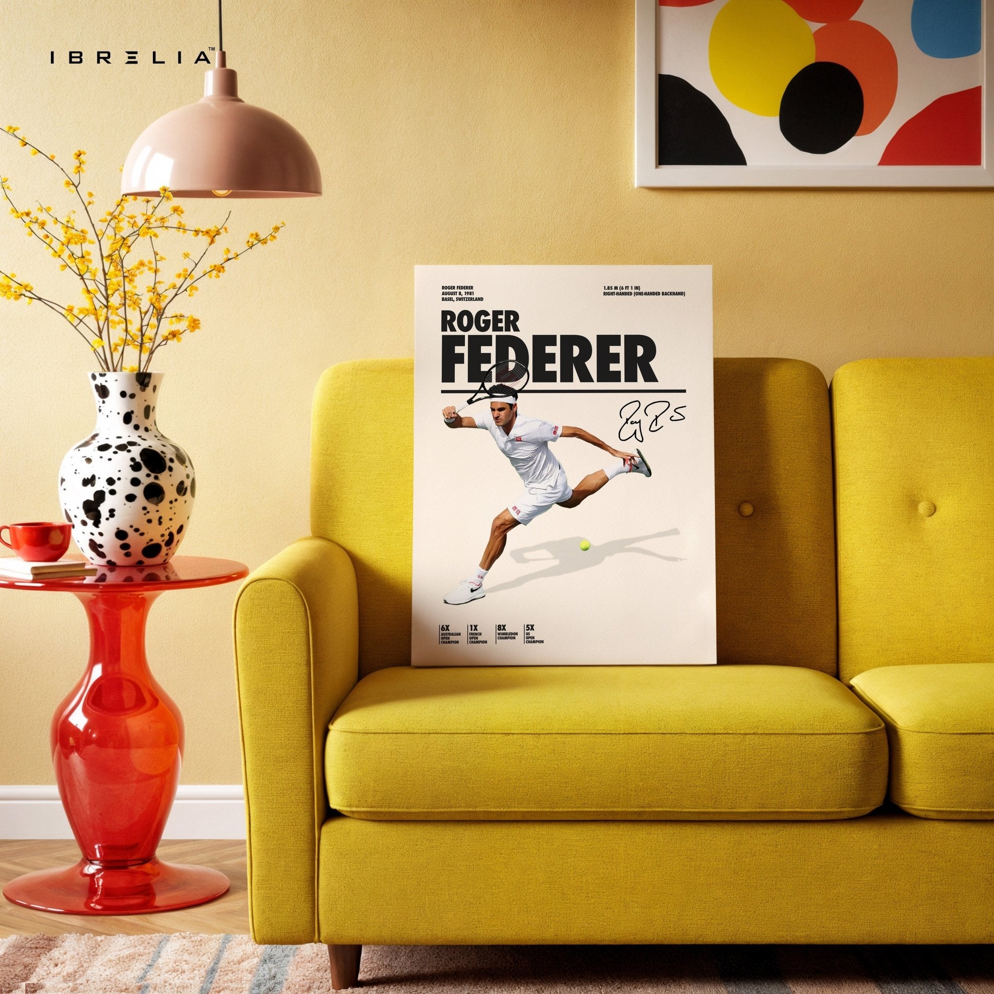 Roger Federer Tennis Legend – 4K Ultra Wrap Frame Wall Art in Pakistan | IBRELIA™ - IBRELIA
