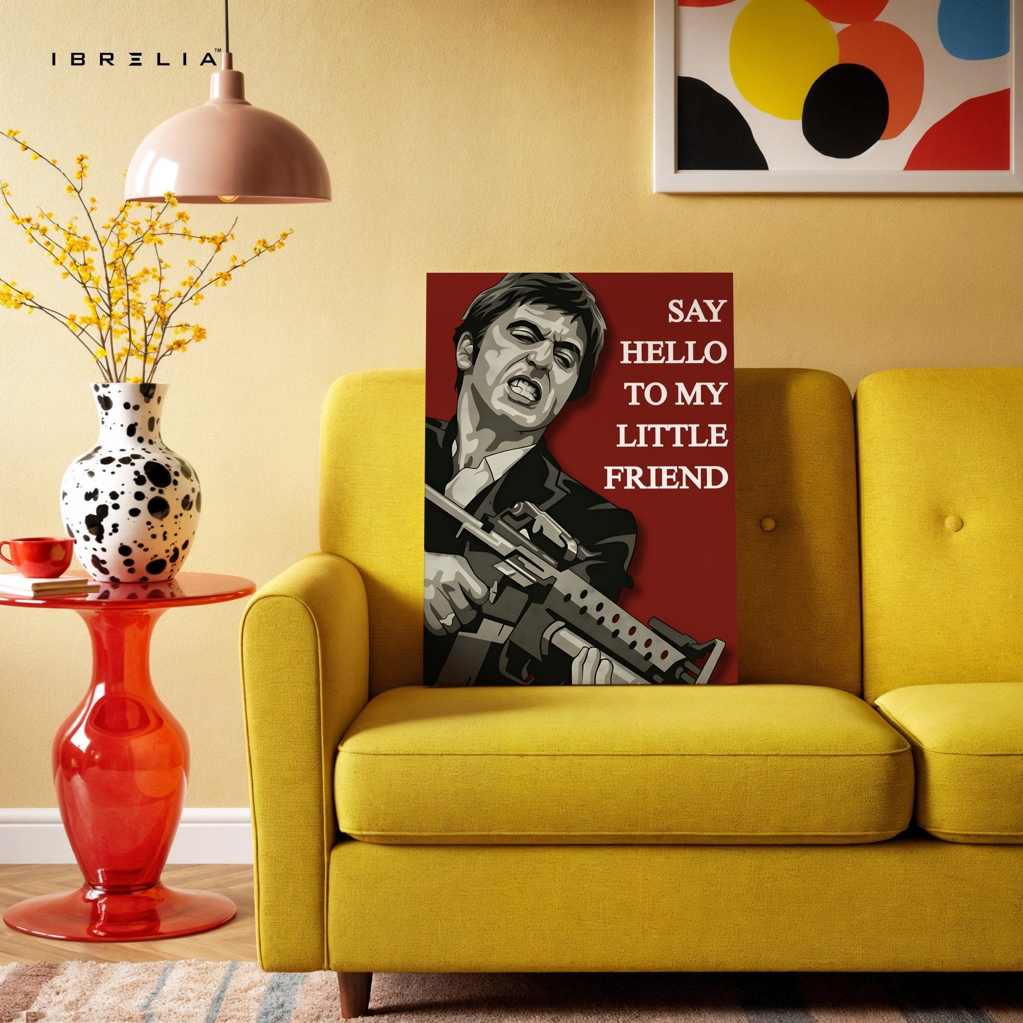 Scarface “Say Hello To My Little Friend” 4K Ultra Wrap Frame Wall Art in Pakistan | IBRELIA™ - IBRELIA