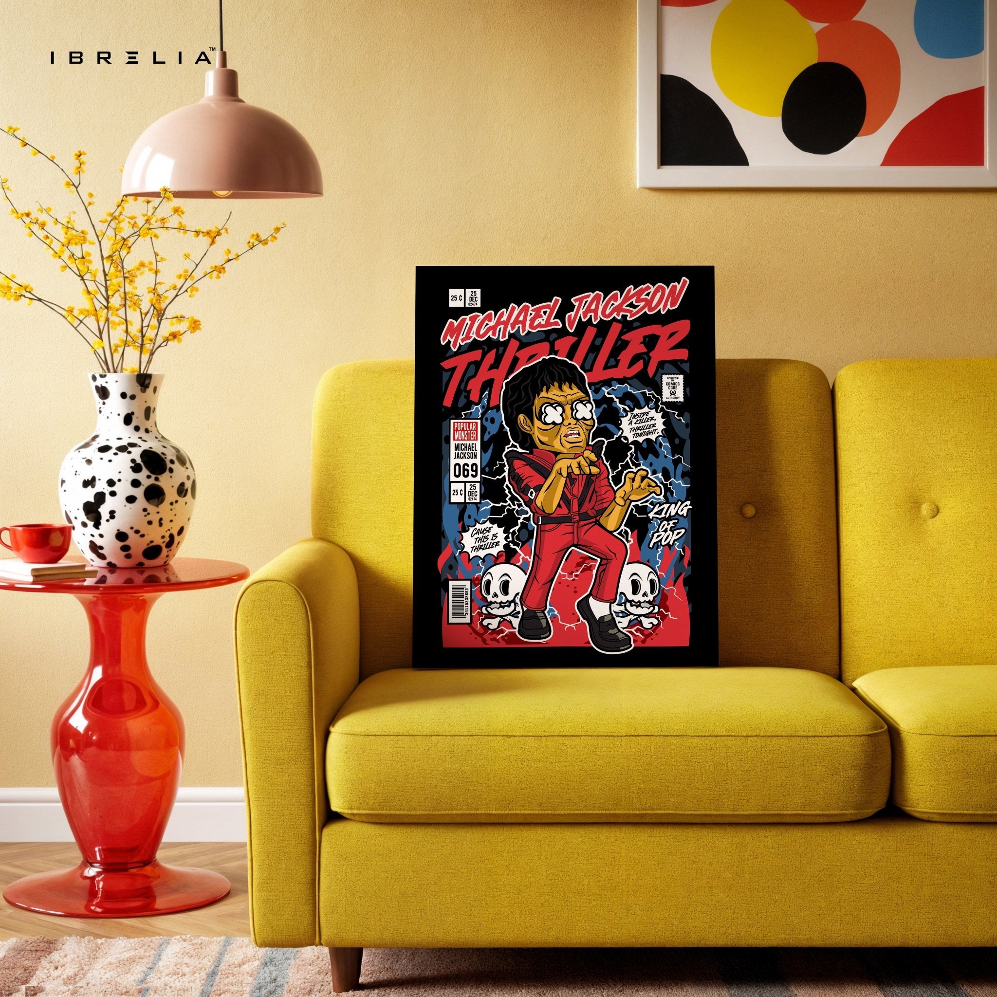 Michael Jackson “Thriller” Pop Art Comic Edition – 4K Ultra Wrap Frame Wall Art in Pakistan | IBRELIA™ - IBRELIA