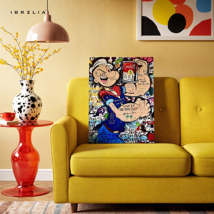 Popeye “Art Soup” Graffiti 4K Wall Art in Pakistan | IBRELIA™ - IBRELIA