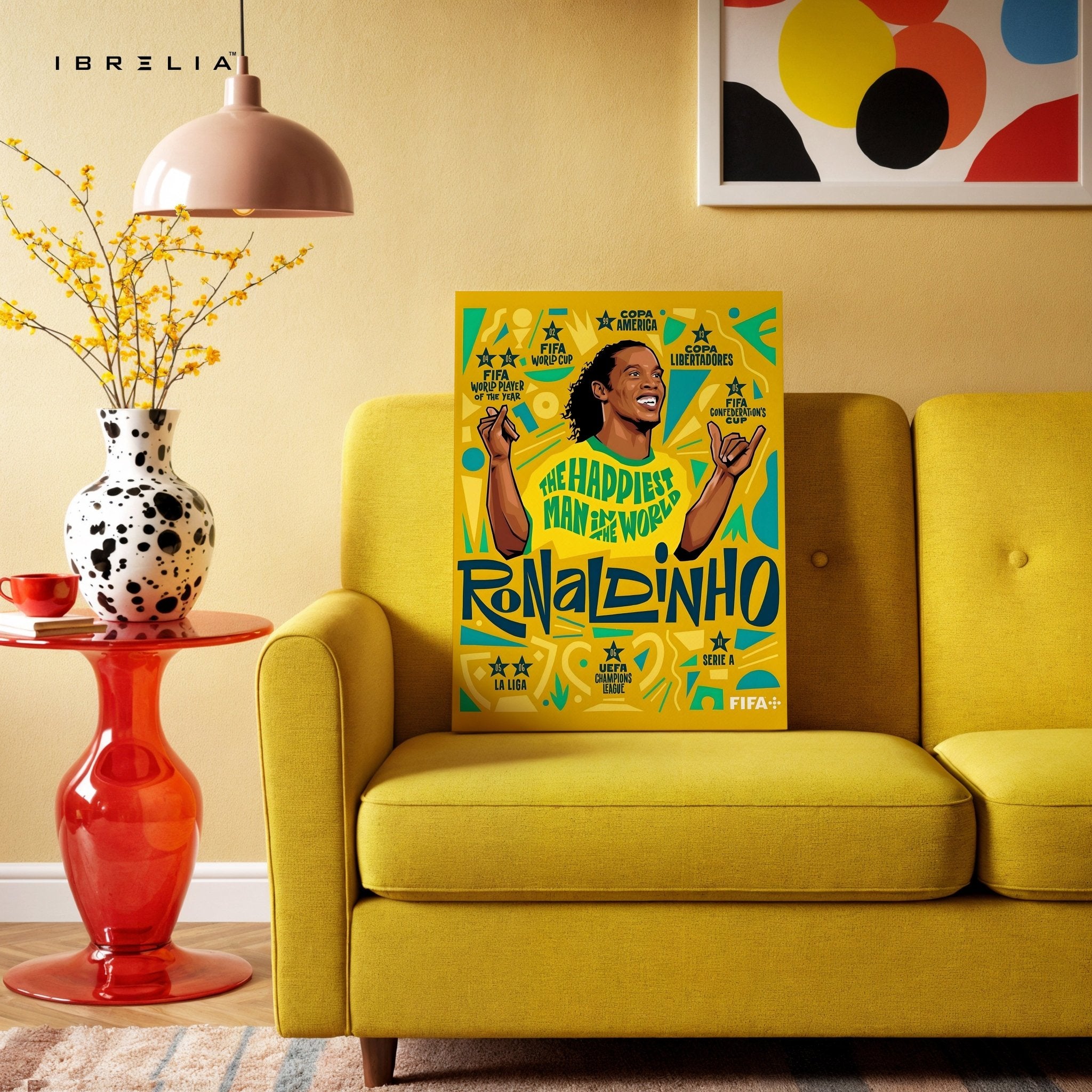 Ronaldinho Wall Art – The Happiest Man in the World Edition | IBRELIA™ - IBRELIA