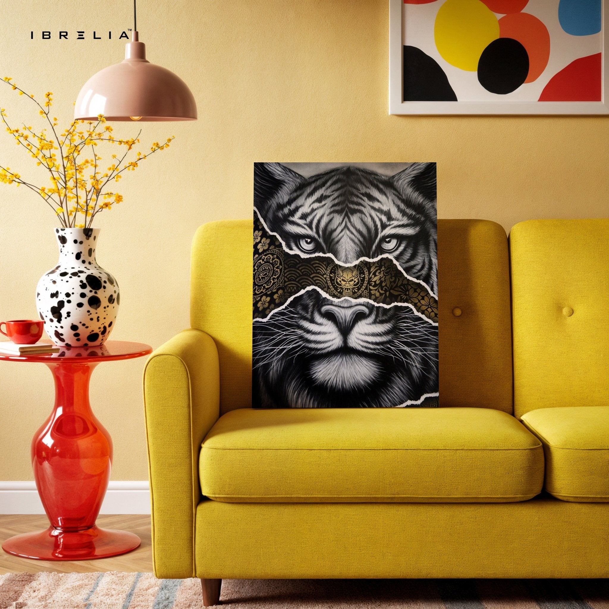 Golden Tiger Majesty Wall Frame | 4K Ultra Wrap Frame Wall Art in Pakistan | IBRELIA™ - IBRELIA