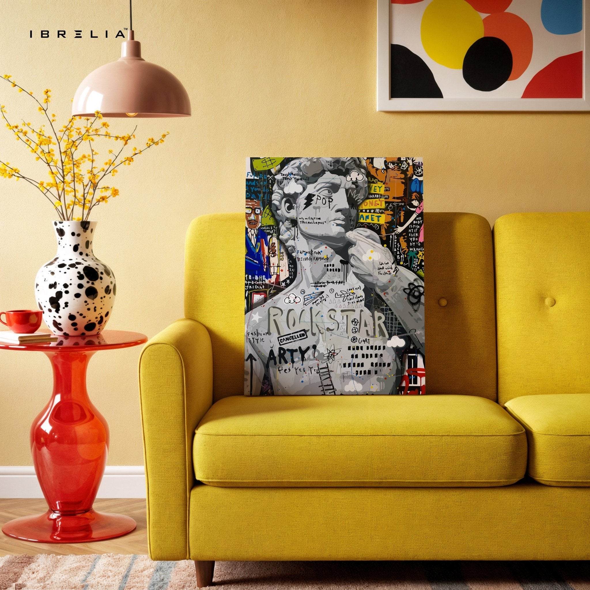 David Rockstar Pop Art – 4K Ultra Wrap Frame Wall Art in Pakistan | IBRELIA™ - IBRELIA