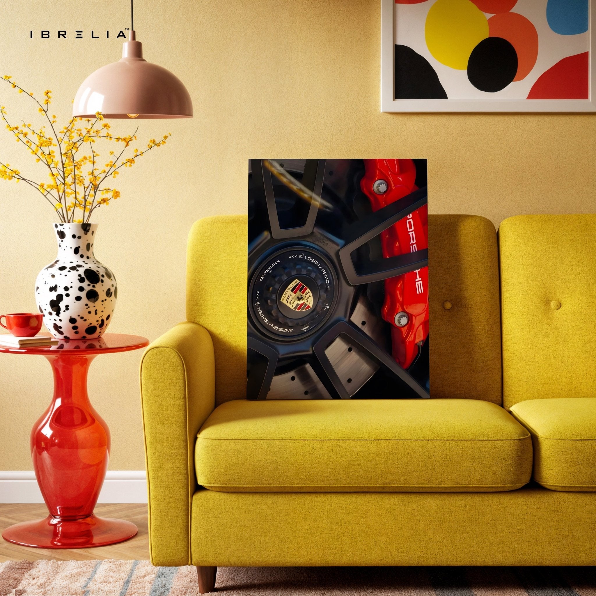 Porsche Brake Disc 4K Ultra Wrap Frame Wall Art in Pakistan | IBRELIA™ - IBRELIA