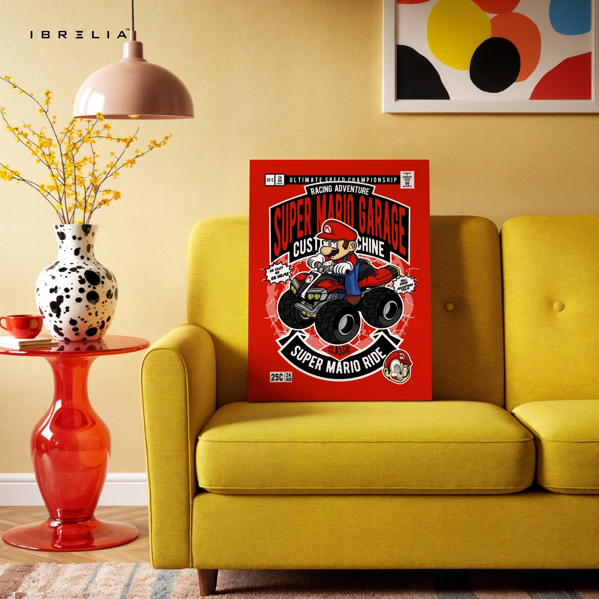 Super Mario Garage Pop Art Edition – 4K Ultra Wrap Frame Wall Art in Pakistan | IBRELIA™ - IBRELIA