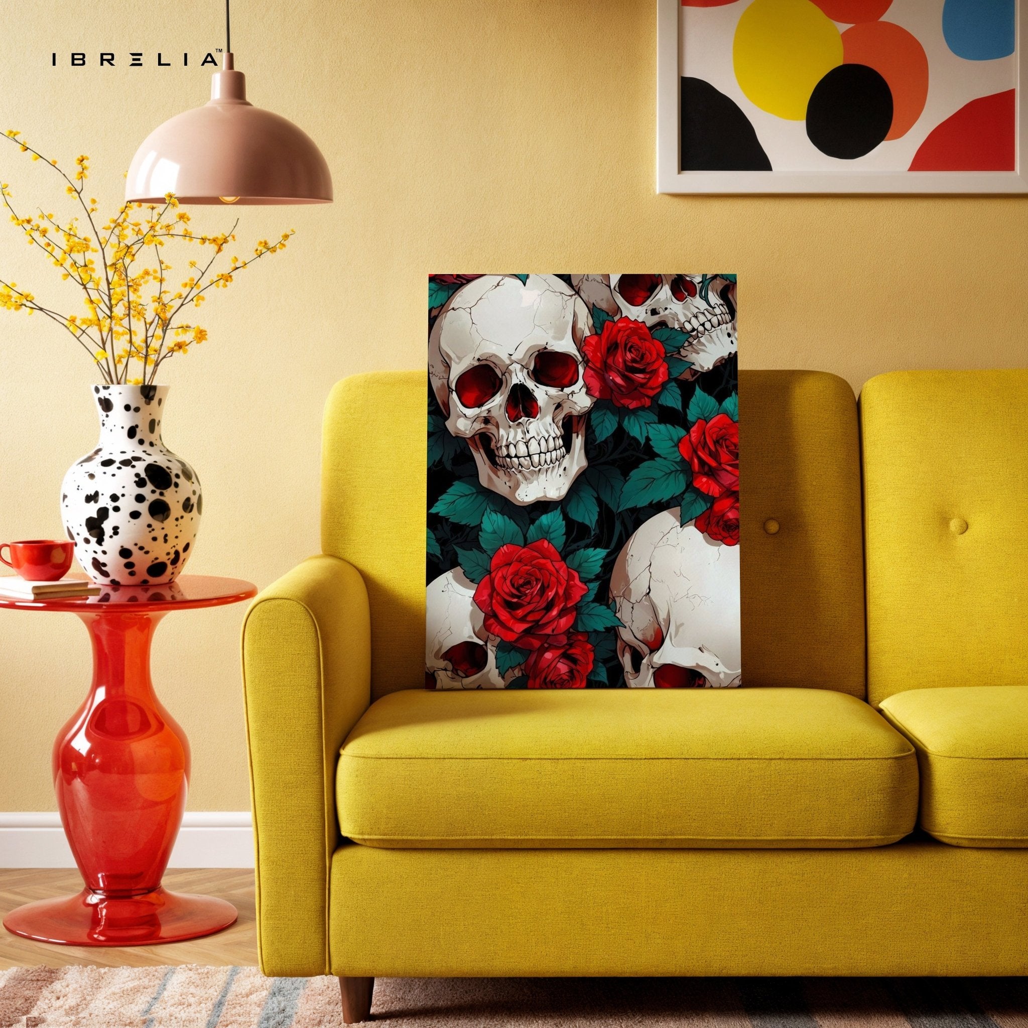 Skull & Roses Wall Frame | 4K Ultra Wrap Frame Wall Art in Pakistan | IBRELIA™ - IBRELIA