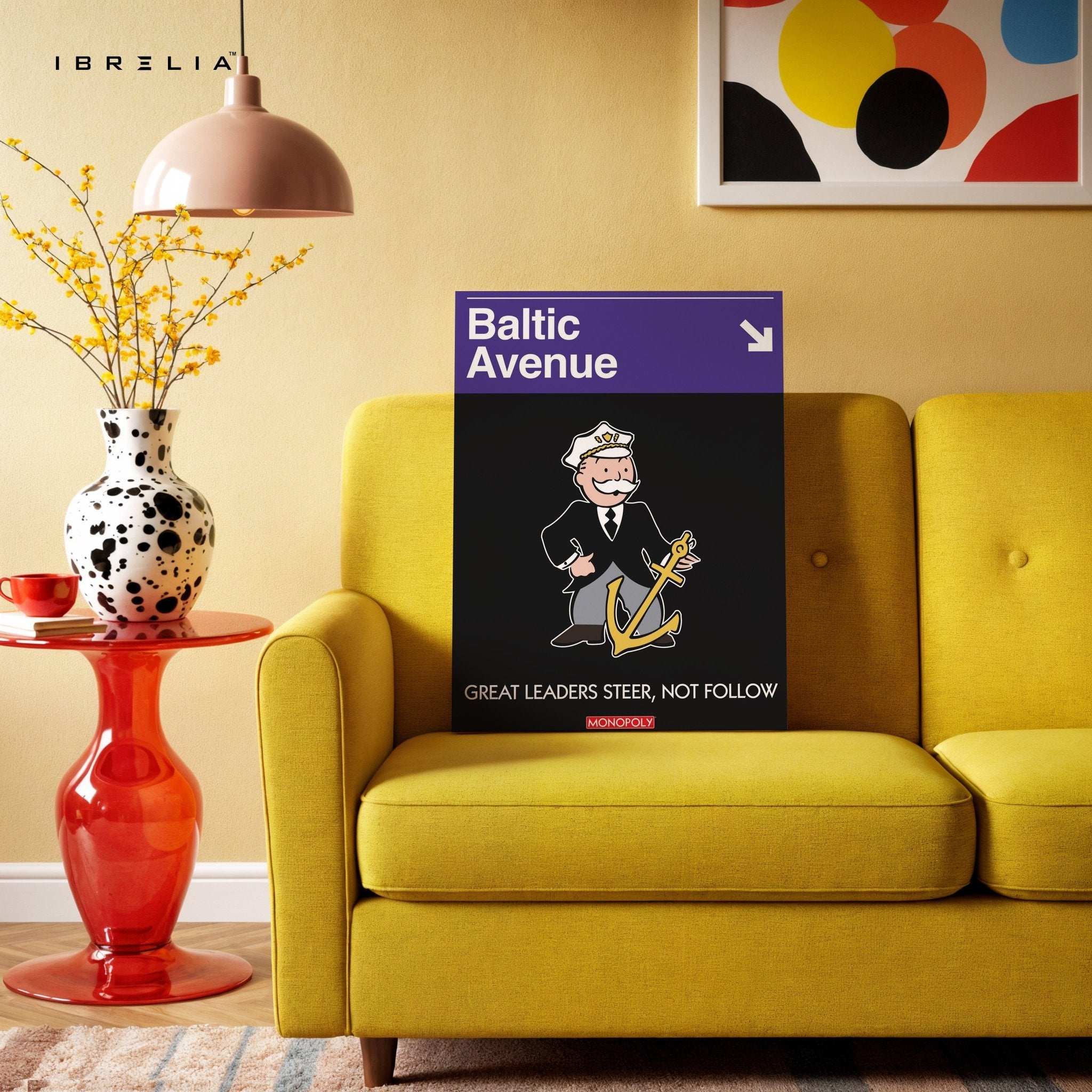 Monopoly “Baltic Avenue” Wall Art – Great Leaders Steer, Not Follow | IBRELIA™ - IBRELIA
