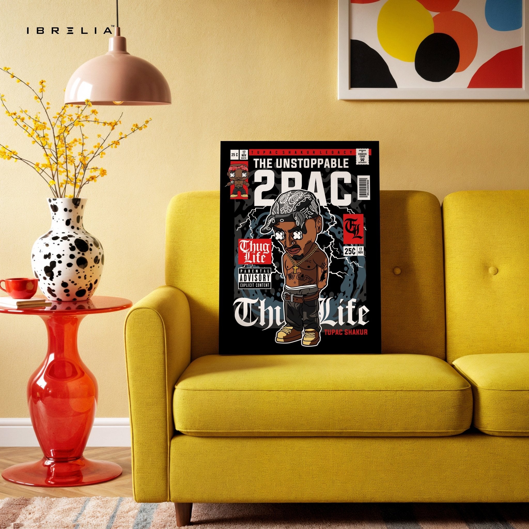 2PAC “Thug Life” Pop Art Comic Edition – 4K Ultra Wrap Frame Wall Art in Pakistan | IBRELIA™ - IBRELIA