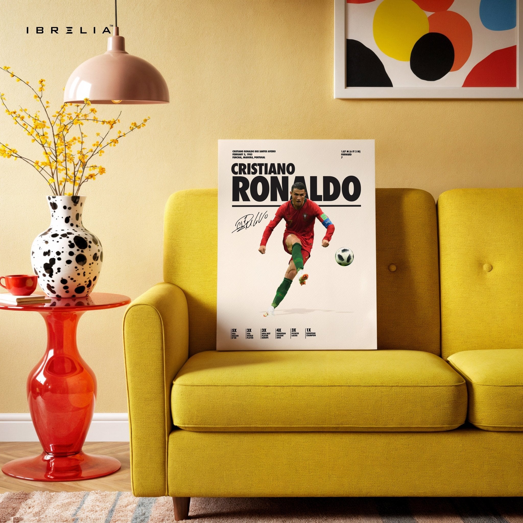 Cristiano Ronaldo Portugal Kick Pose – 4K Ultra Wrap Frame Wall Art in Pakistan | IBRELIA™ - IBRELIA