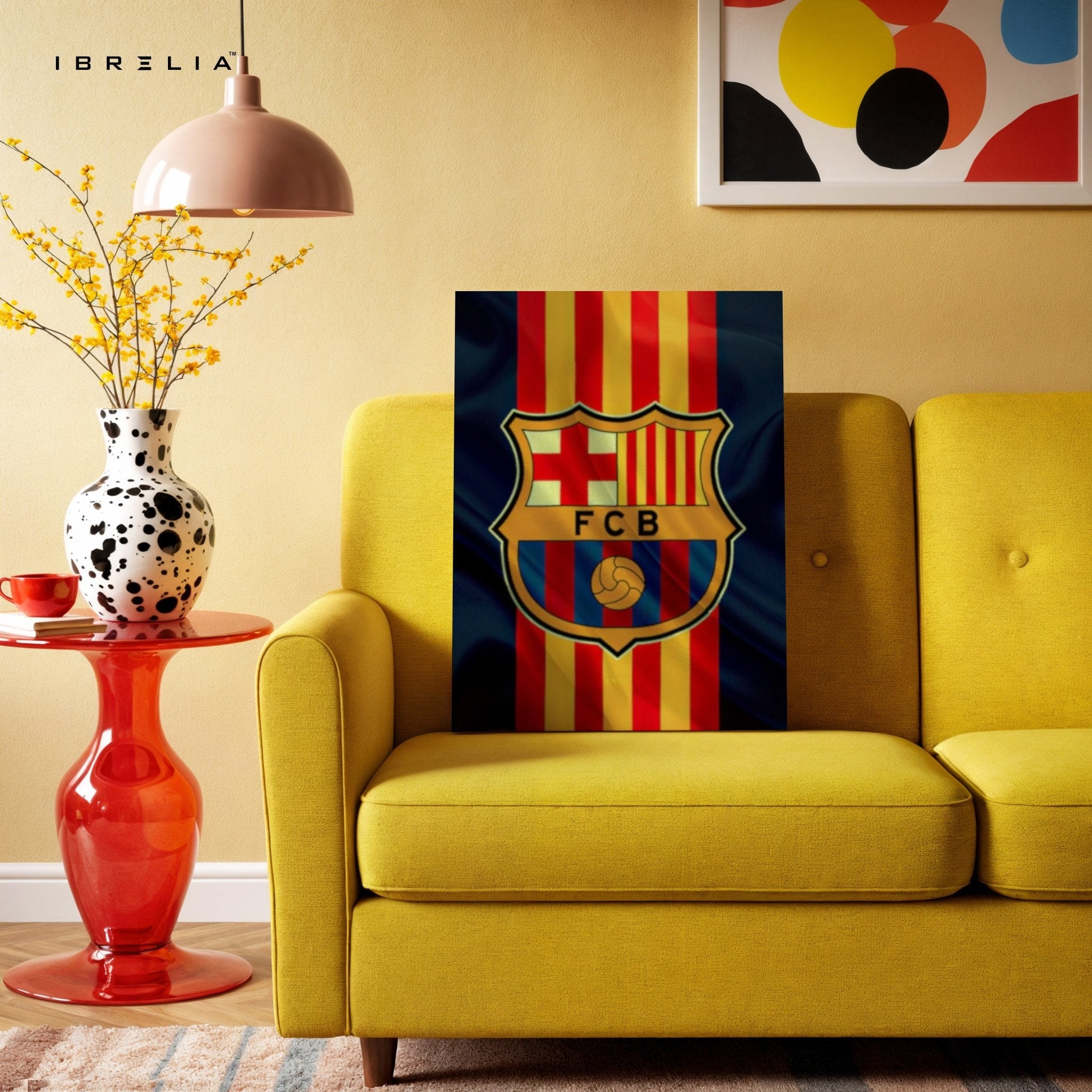 FC Barcelona Crest Wall Frame | 4K Ultra Wrap Frame Wall Art in Pakistan | IBRELIA™ - IBRELIA