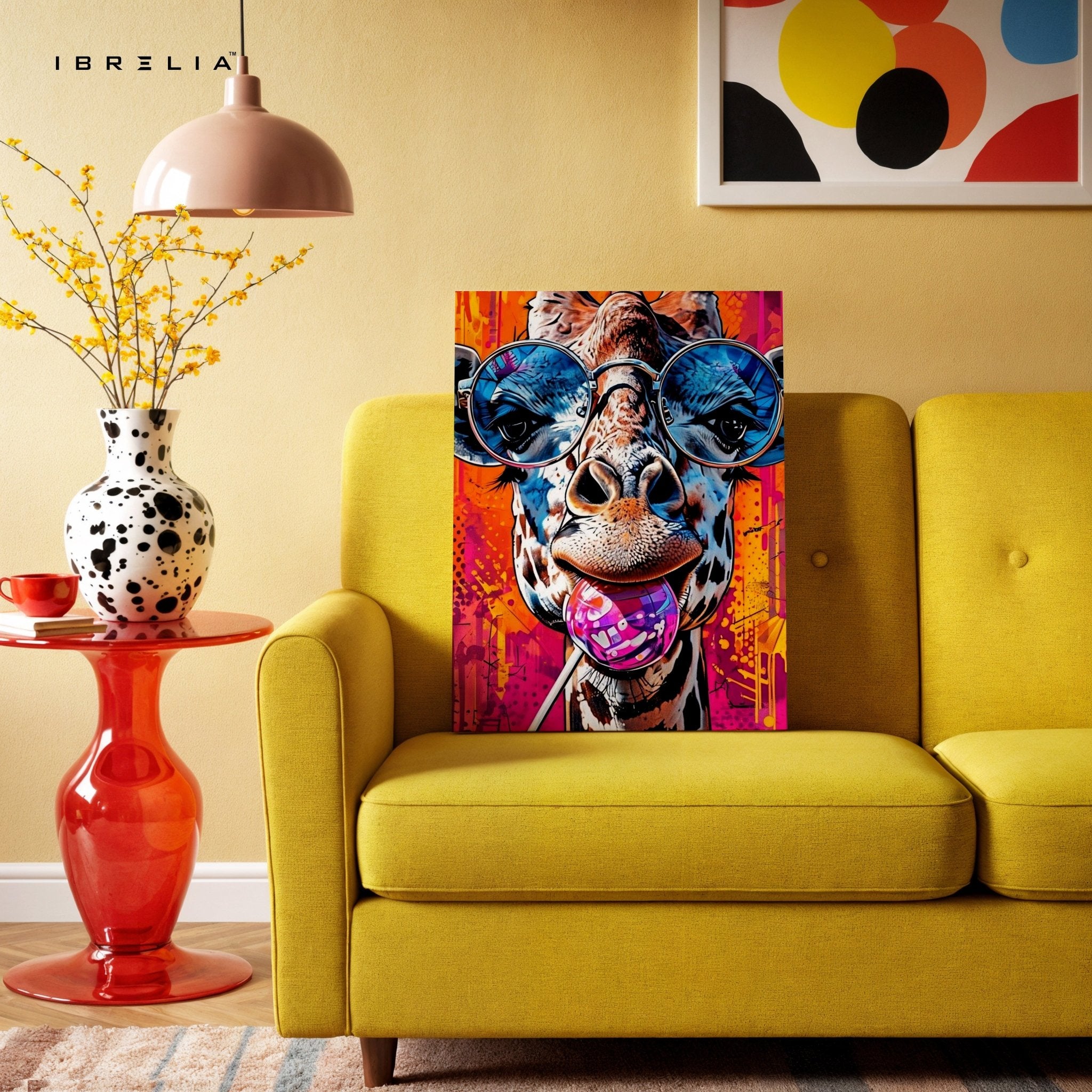 Graffiti Giraffe Wall Frame | 4K Ultra Wrap Frame Wall Art in Pakistan | IBRELIA™