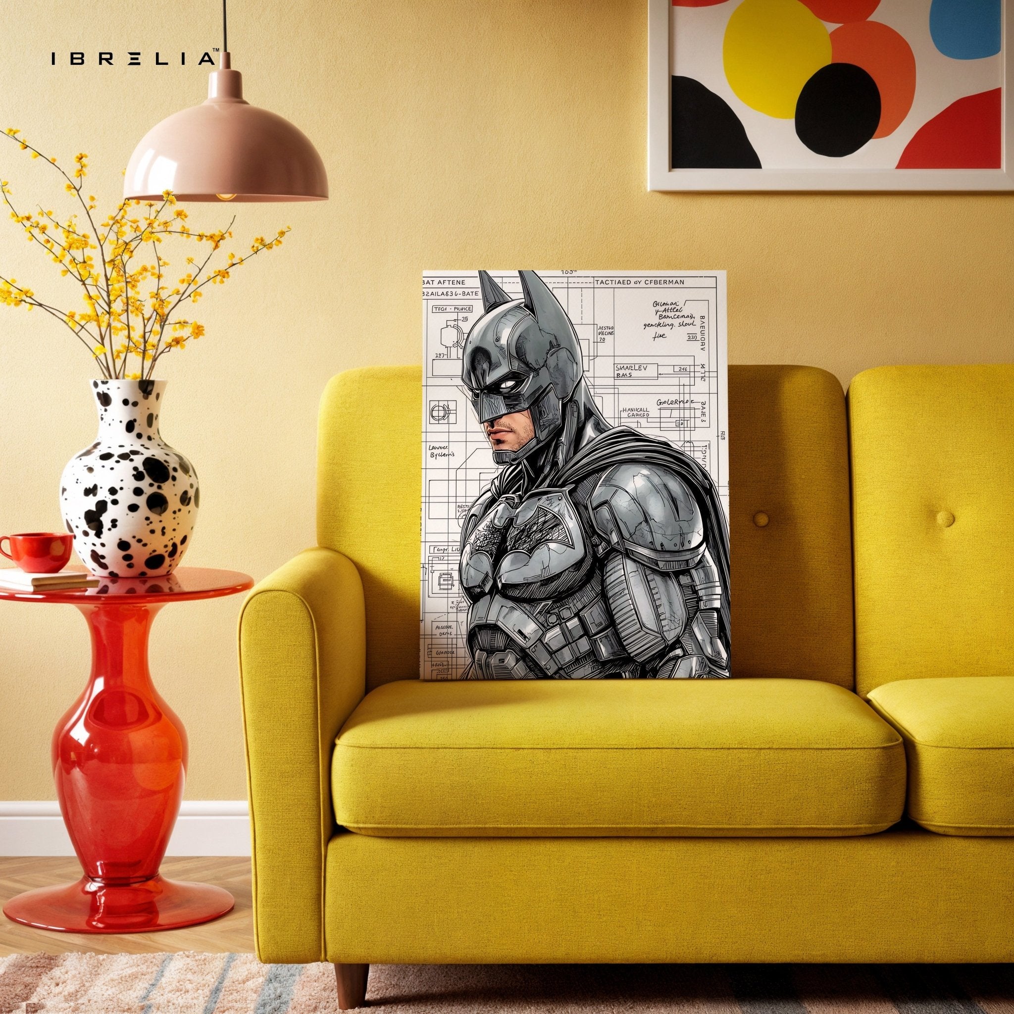 Blueprint Batman 4K Ultra HD Wall Art in Pakistan | IBRELIA™ - IBRELIA