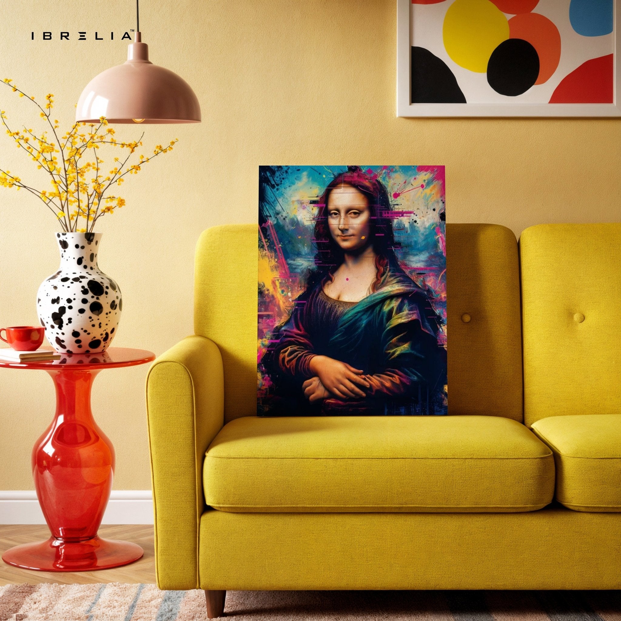 Mona Lisa Graffiti Splash Wall Frame | 4K Ultra Wrap Frame Wall Art in Pakistan | IBRELIA™ - IBRELIA