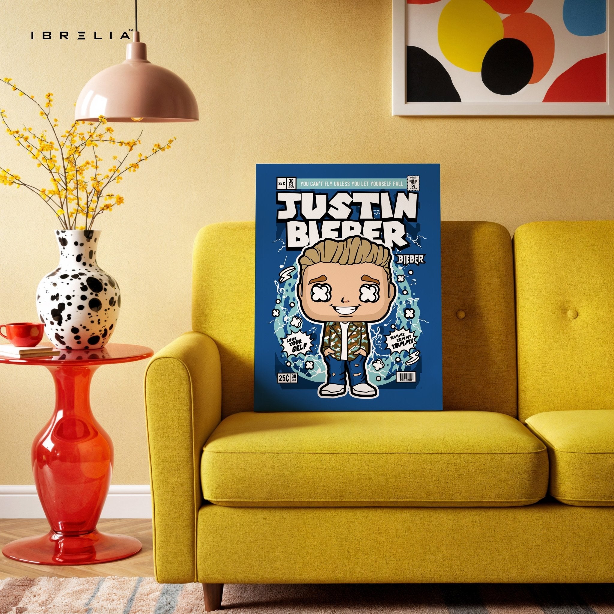 Justin Bieber Pop Art Comic Edition – 4K Ultra Wrap Frame Wall Art in Pakistan | IBRELIA™ - IBRELIA