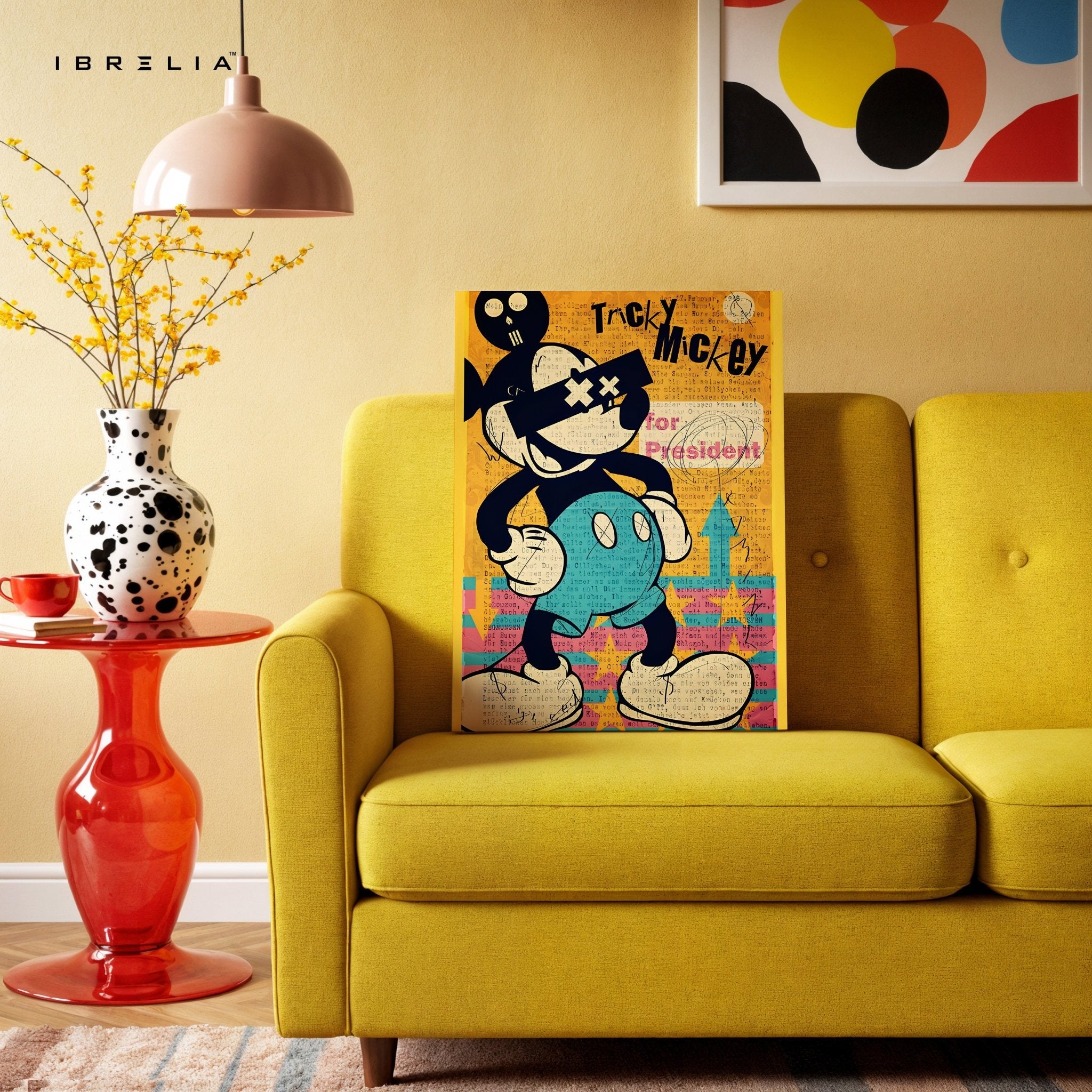 Tricky Mickey – Pop Art Graffiti Wall Frame | 4K Ultra Wrap Frame Wall Art in Pakistan | IBRELIA™ - IBRELIA