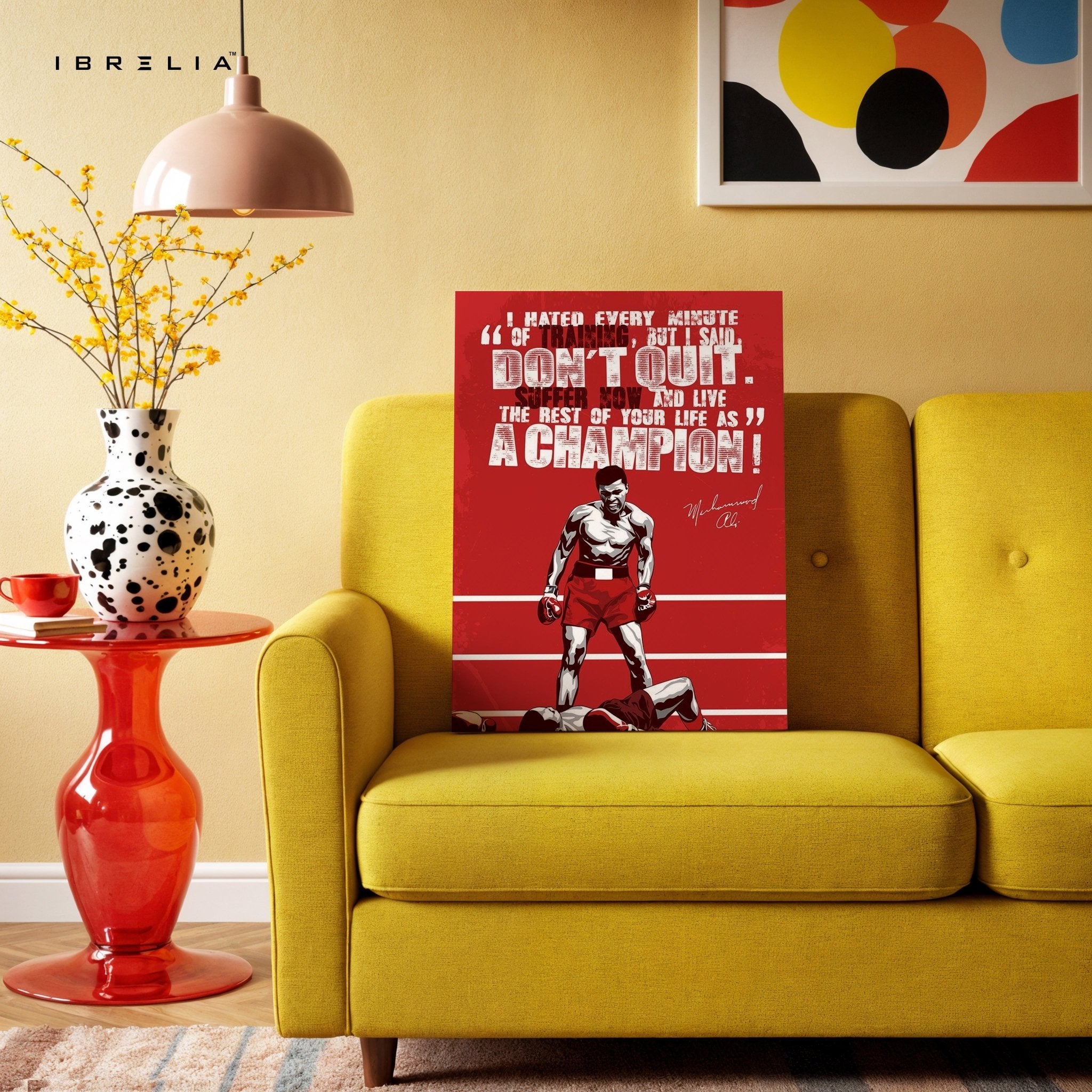 Muhammad Ali “Don’t Quit” Motivational Wall Art – A Champion’s Mindset | IBRELIA™ - IBRELIA