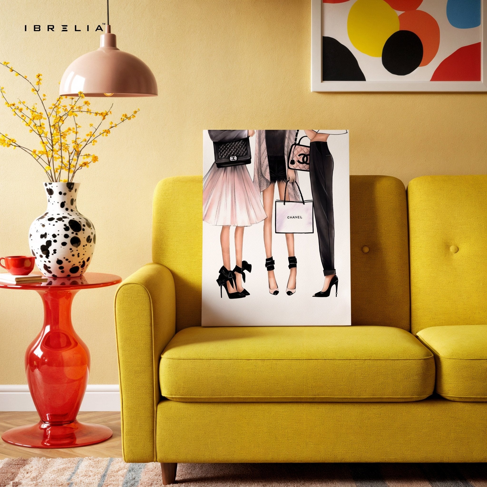 Chanel Fashion Trio Wall Frame | 4K Ultra Wrap Frame Wall Art in Pakistan | IBRELIA™