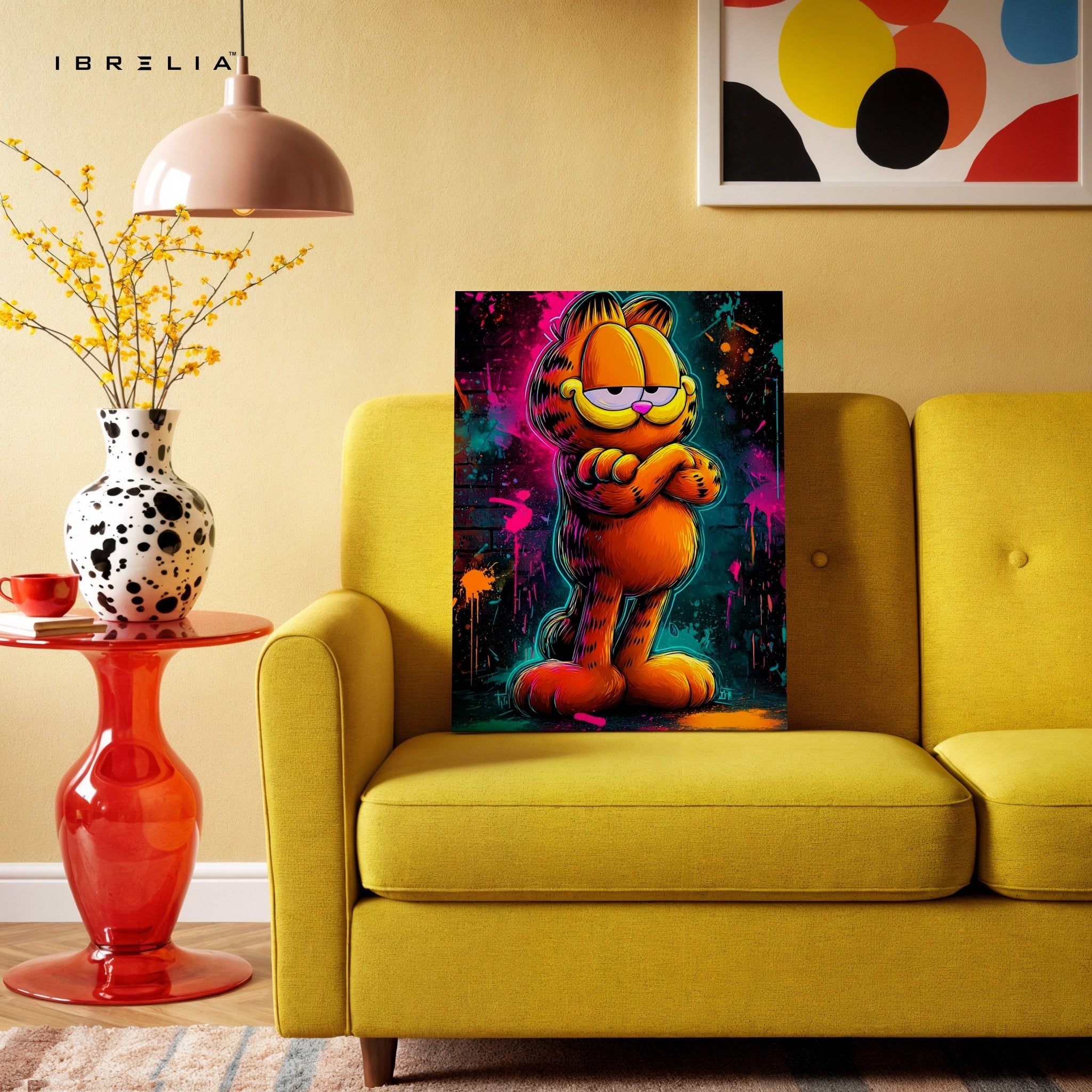 Graffiti Garfield Wall Frame | 4K Ultra Wrap Frame Wall Art in Pakistan | IBRELIA™