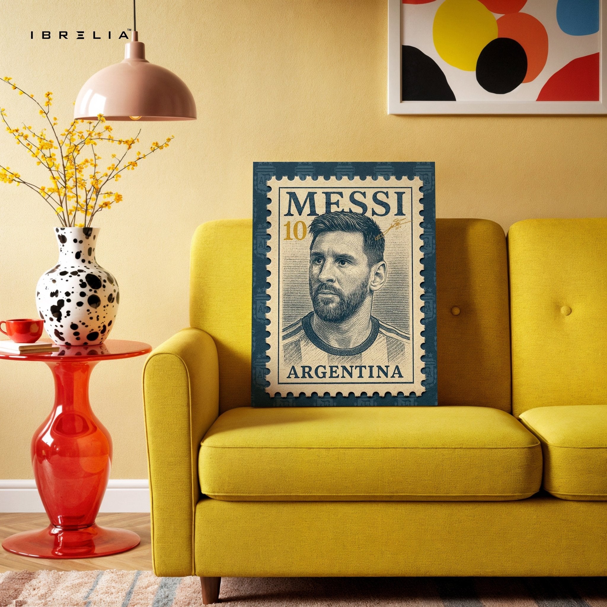 Messi Stamp Edition – 4K Ultra Wrap Frame Wall Art in Pakistan | IBRELIA™ - IBRELIA