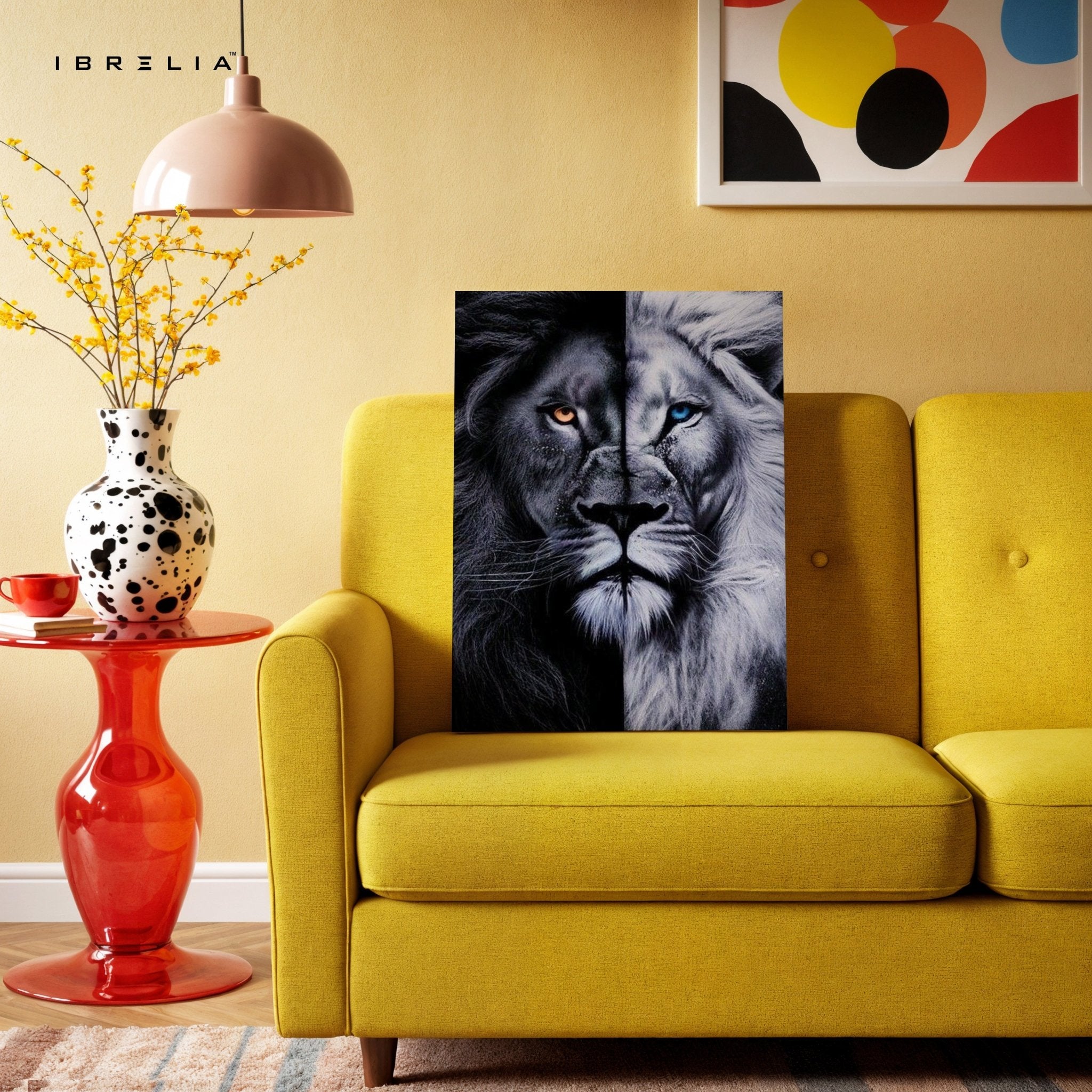 Dual Spirit Lion Wall Frame | 4K Ultra Wrap Frame Wall Art in Pakistan | IBRELIA™ - IBRELIA