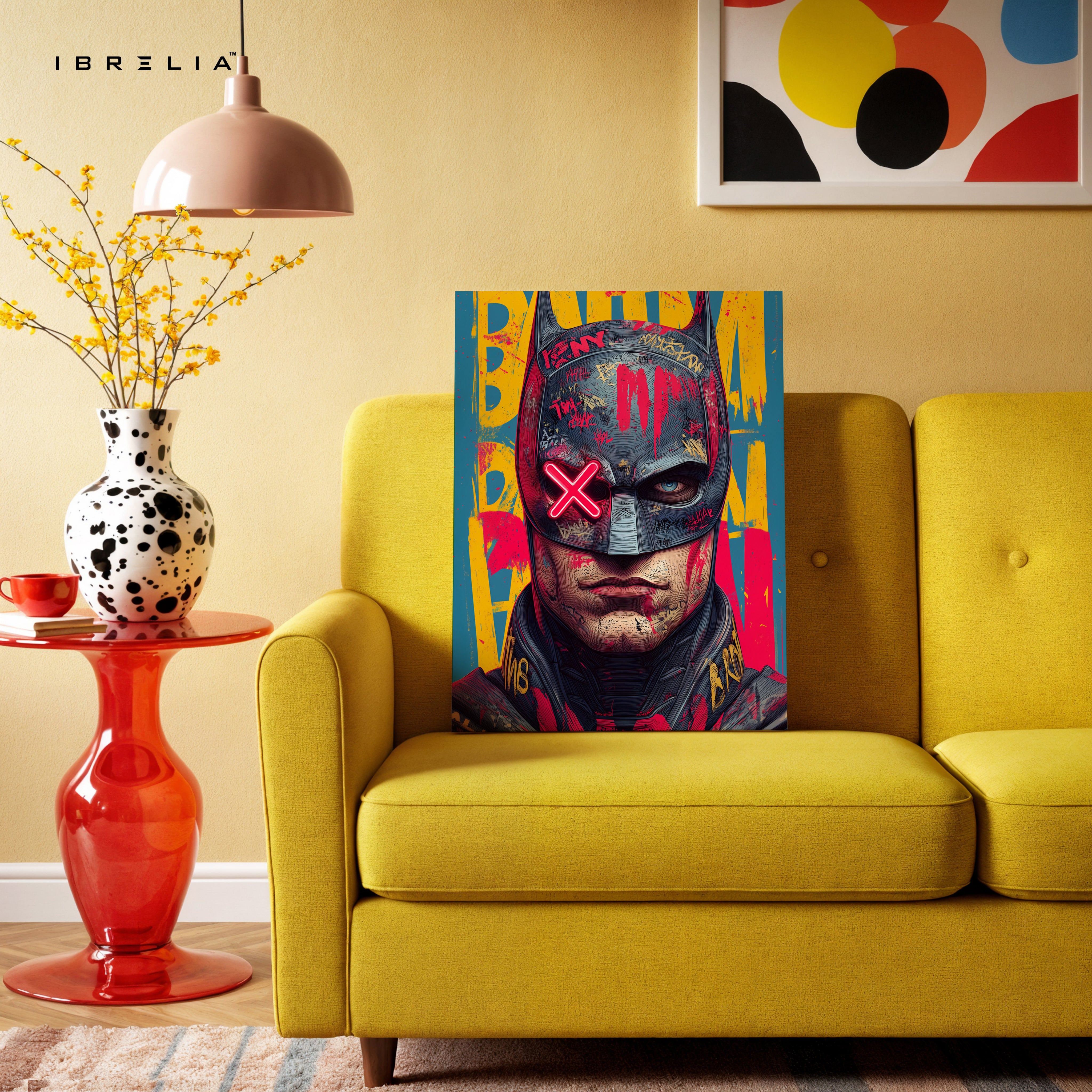 Batman Neon Graffiti Wall Frame | 4K Ultra Wrap Frame Wall Art in Pakistan | IBRELIA™