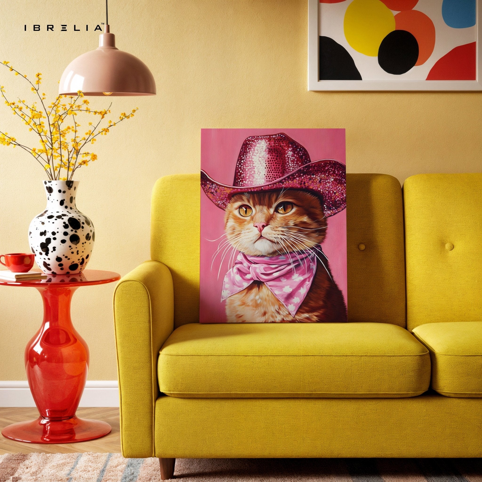 Cowgirl Cat Wall Frame | 4K Ultra Wrap Frame Wall Art in Pakistan | IBRELIA™