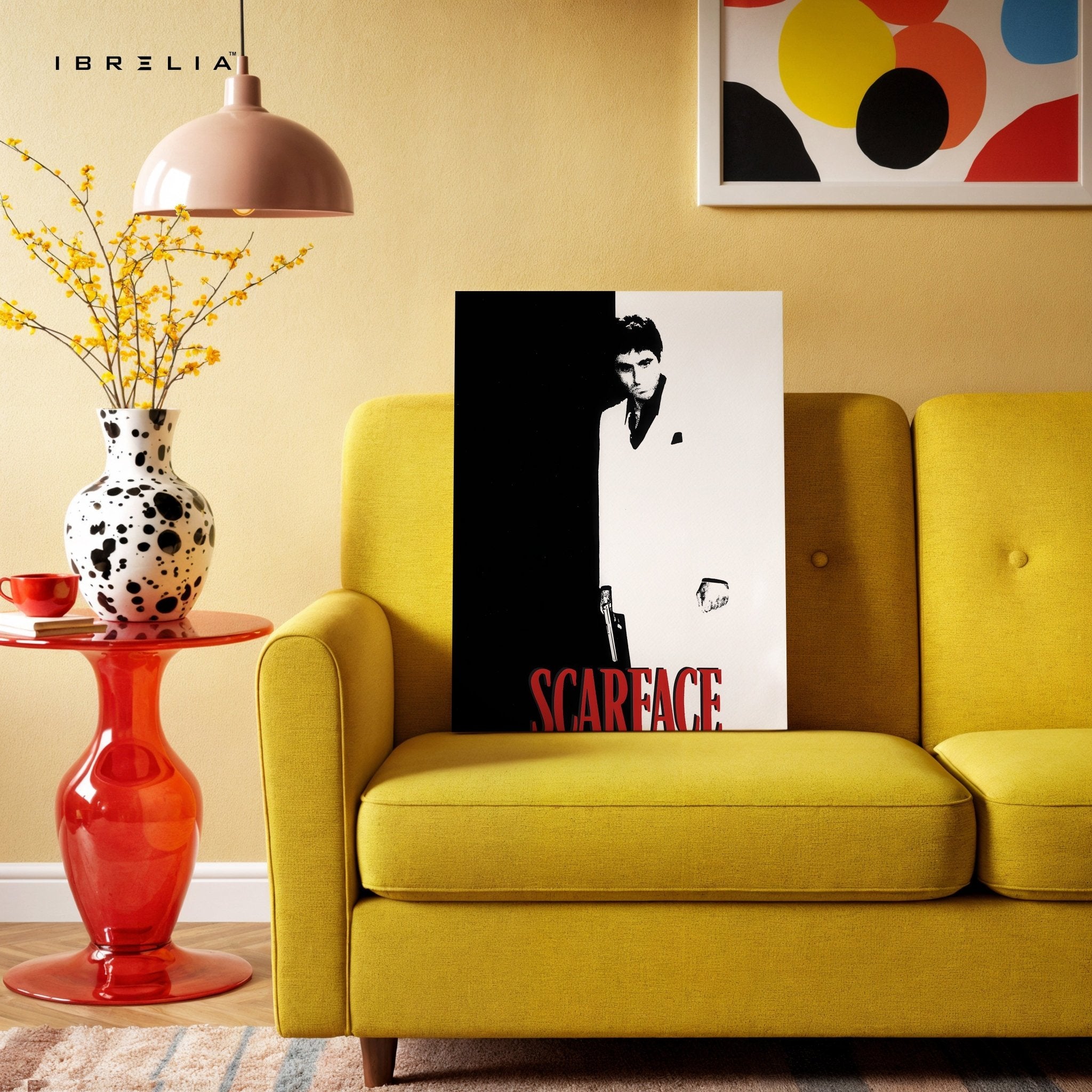 Scarface Minimalist Black & White Wall Frame | 4K Ultra Wrap Frame Wall Art in Pakistan | IBRELIA™ - IBRELIA