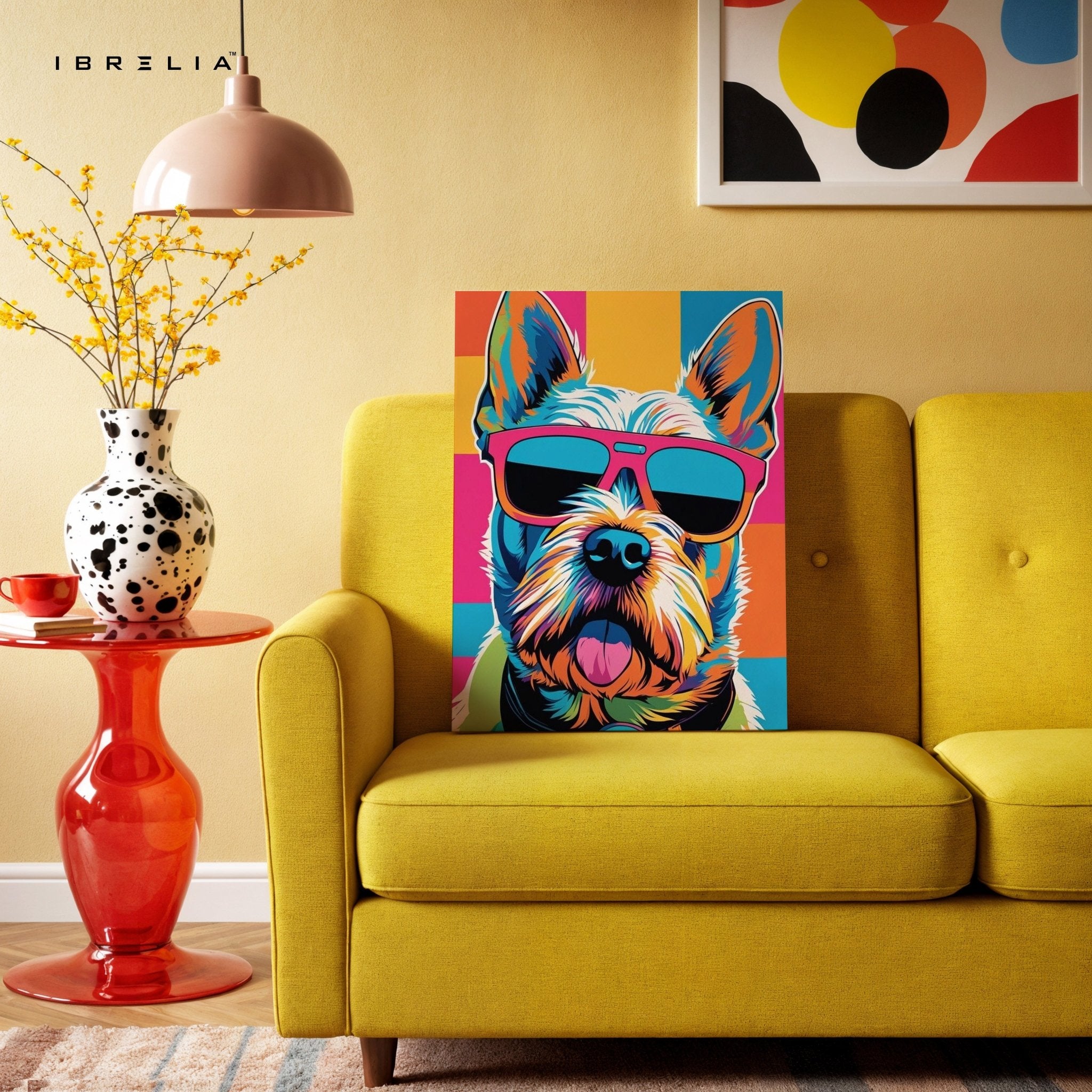 Color Pop Dog Wall Frame | 4K Ultra Wrap Frame Wall Art in Pakistan | IBRELIA™