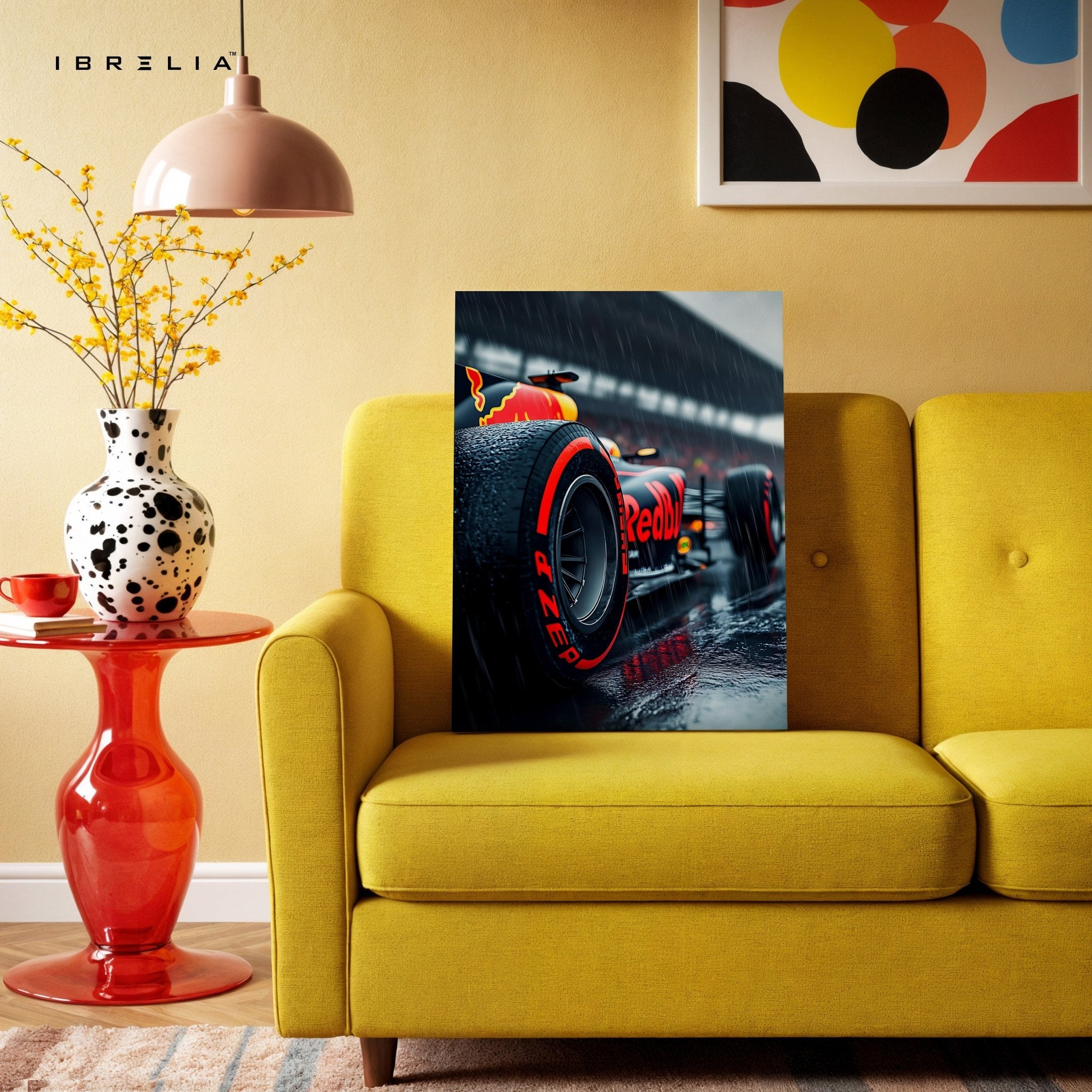 Red Bull F1 Rain Edition 4K Ultra Wrap Frame Wall Art in Pakistan | IBRELIA™ - IBRELIA