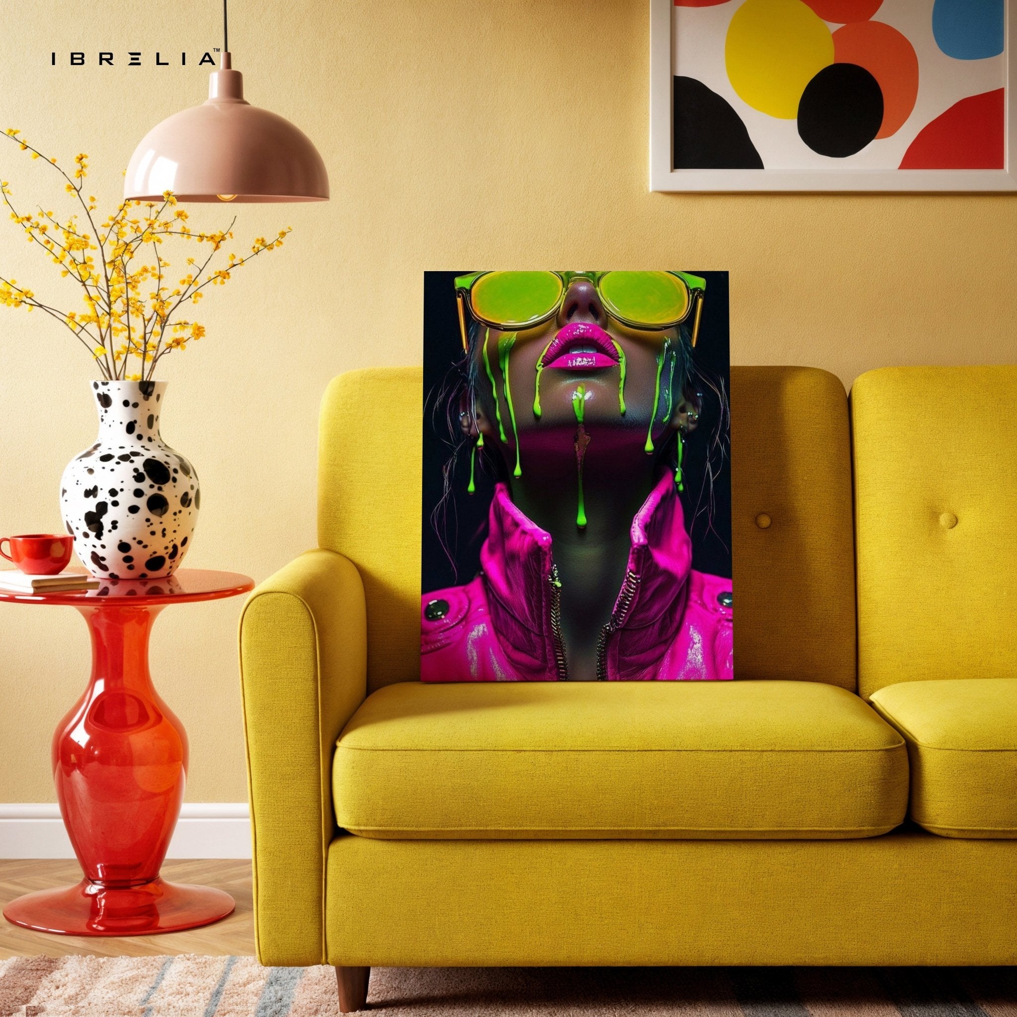 Neon Drip Girl Wall Frame | 4K Ultra Wrap Frame Wall Art in Pakistan | IBRELIA™