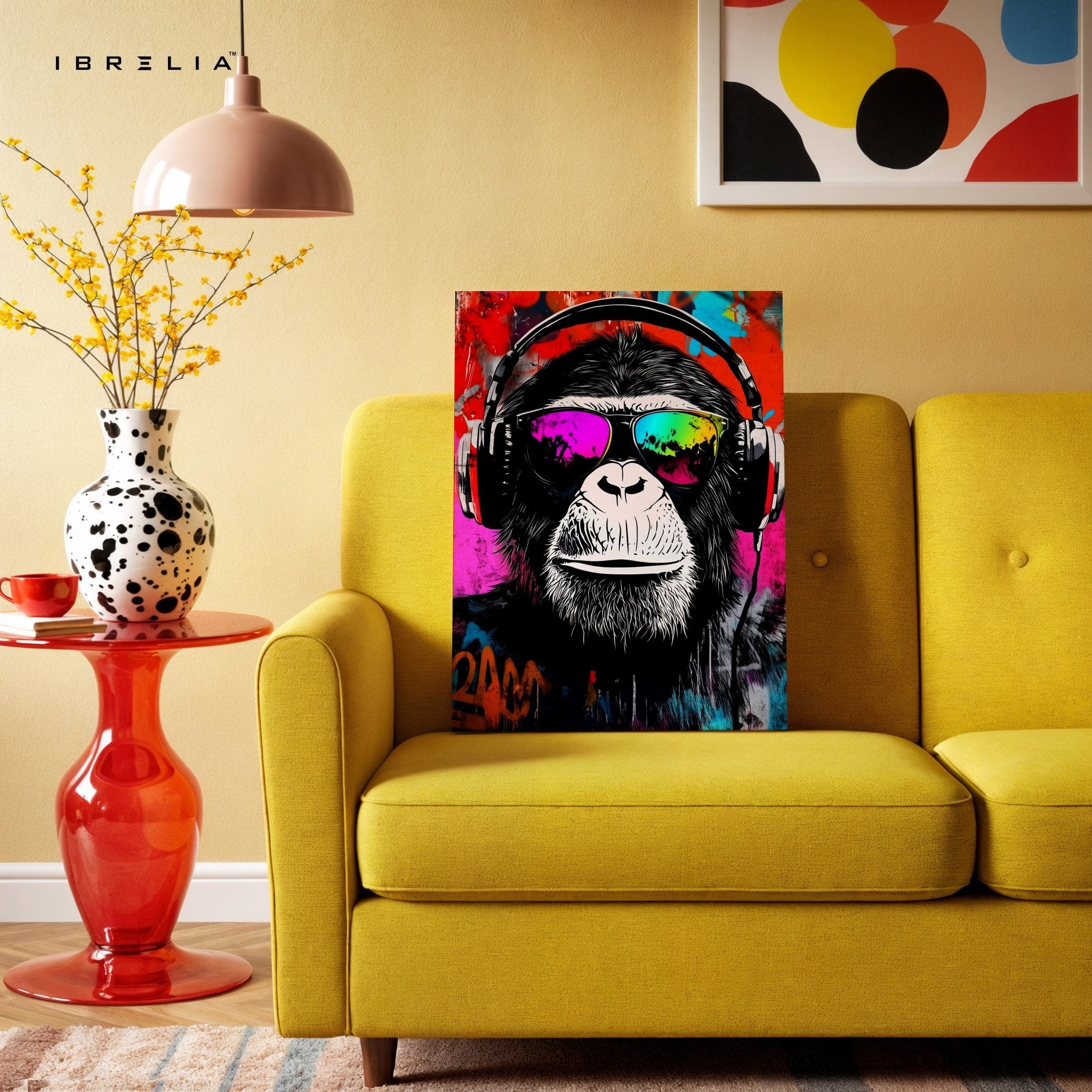 Graffiti DJ Monkey Wall Frame | 4K Ultra Wrap Frame Wall Art in Pakistan | IBRELIA™