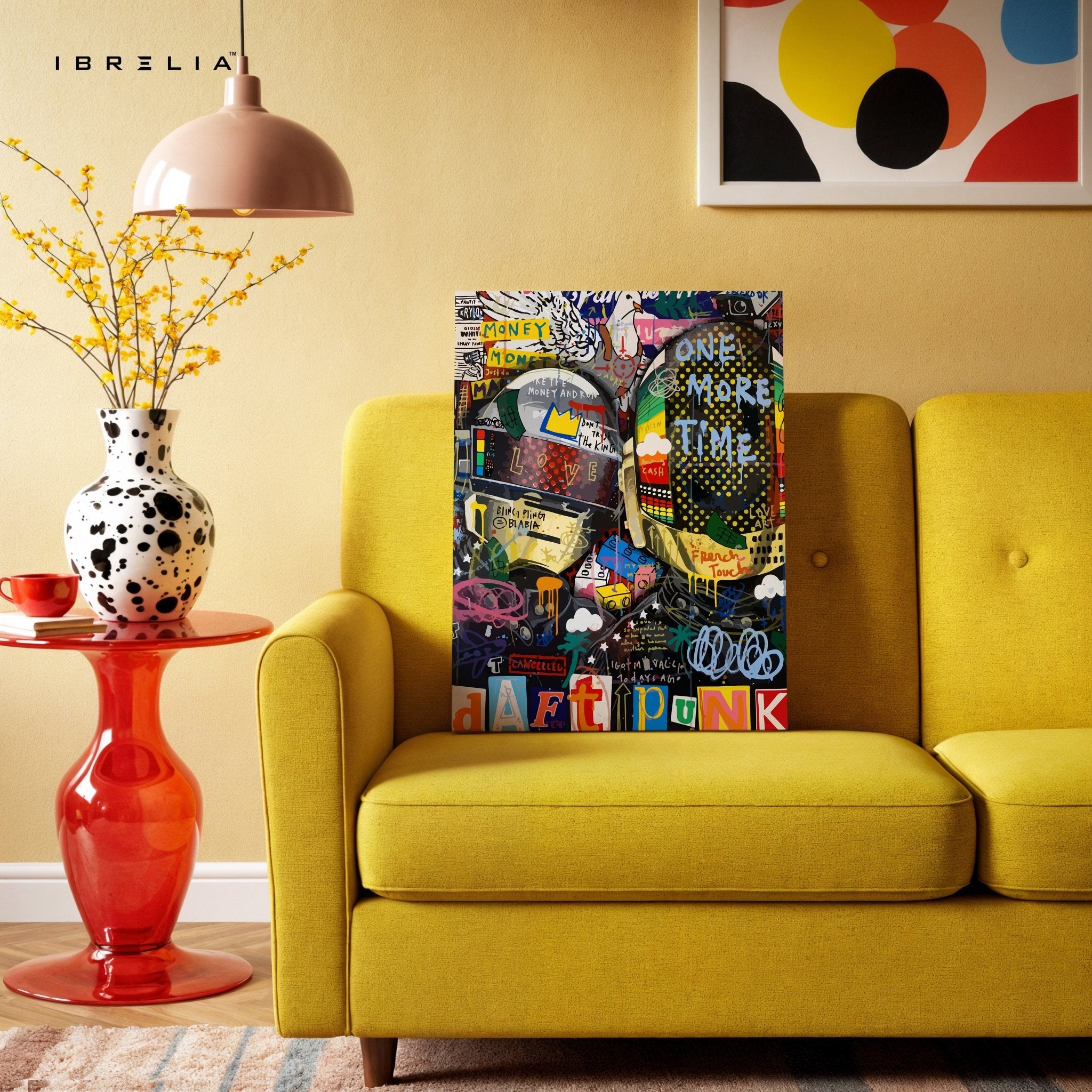 Daft Punk Graffiti Collage – 4K Ultra Wrap Frame Wall Art in Pakistan | IBRELIA™ - IBRELIA