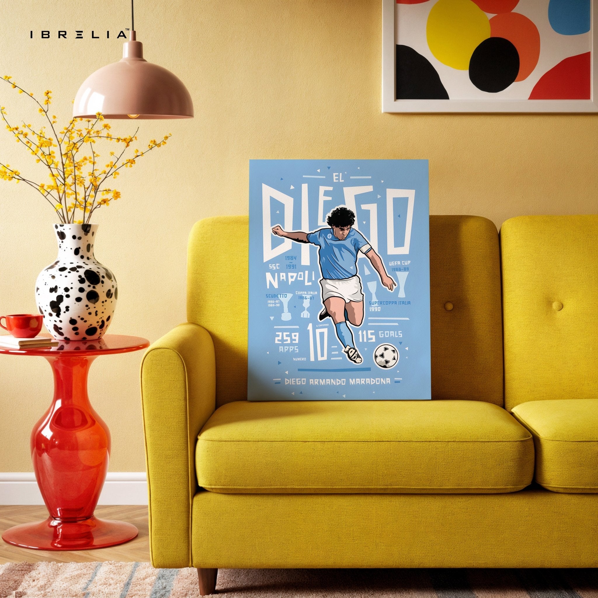 Diego Maradona Wall Art – El Diego Napoli Edition | IBRELIA™ - IBRELIA