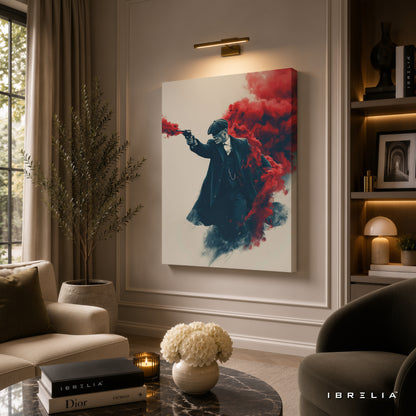 Thomas Shelby Smoke Gun Premium Wall Art – Peaky Blinders 4K Wrapped MDF Frame | IBRELIA™