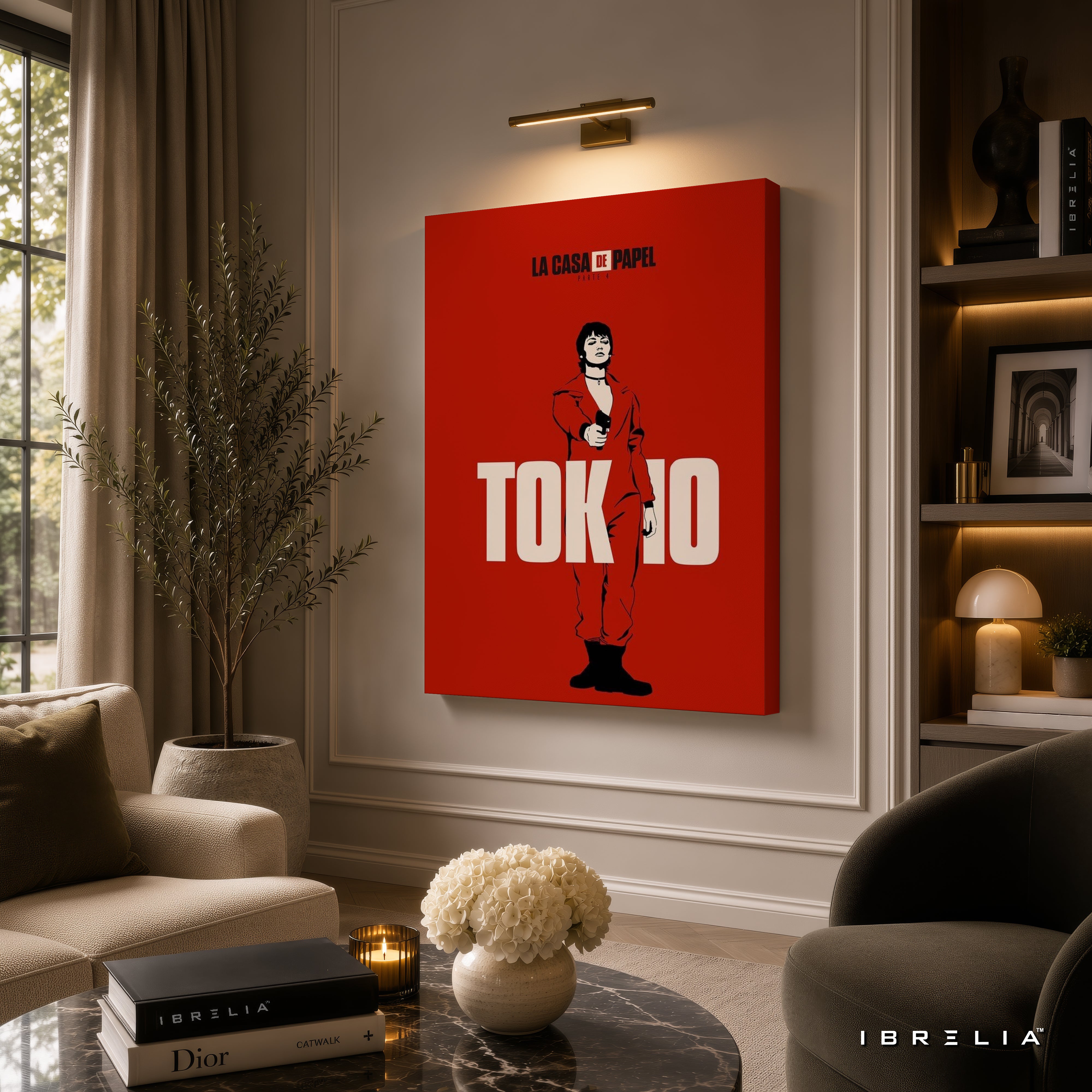 Tokyo Minimalist Premium Wall Art – La Casa de Papel (Money Heist) 4K Wrapped MDF Frame | IBRELIA™