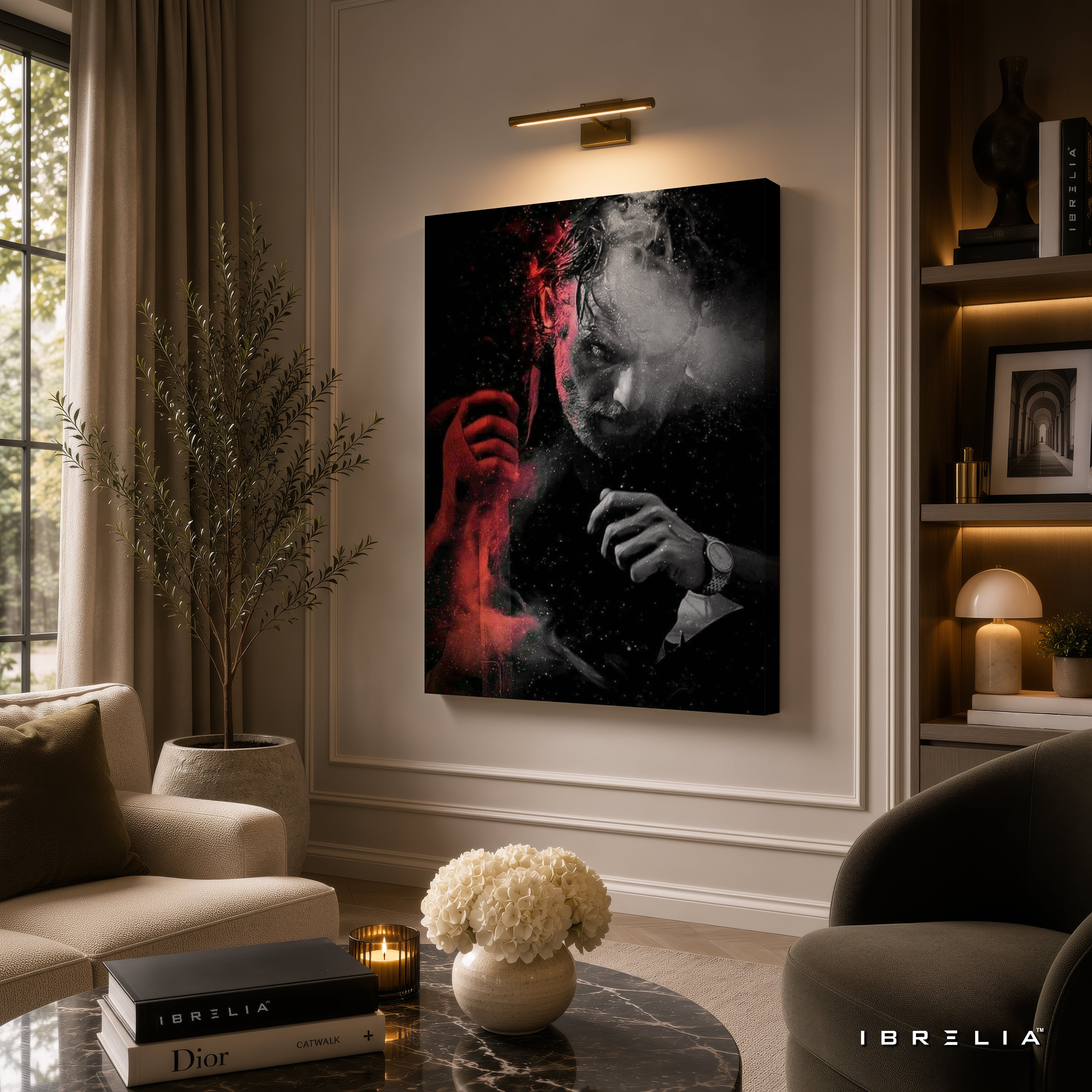 Rick Grimes Dark Portrait Premium Wall Art – The Walking Dead 4K Wrapped MDF Frame | IBRELIA™