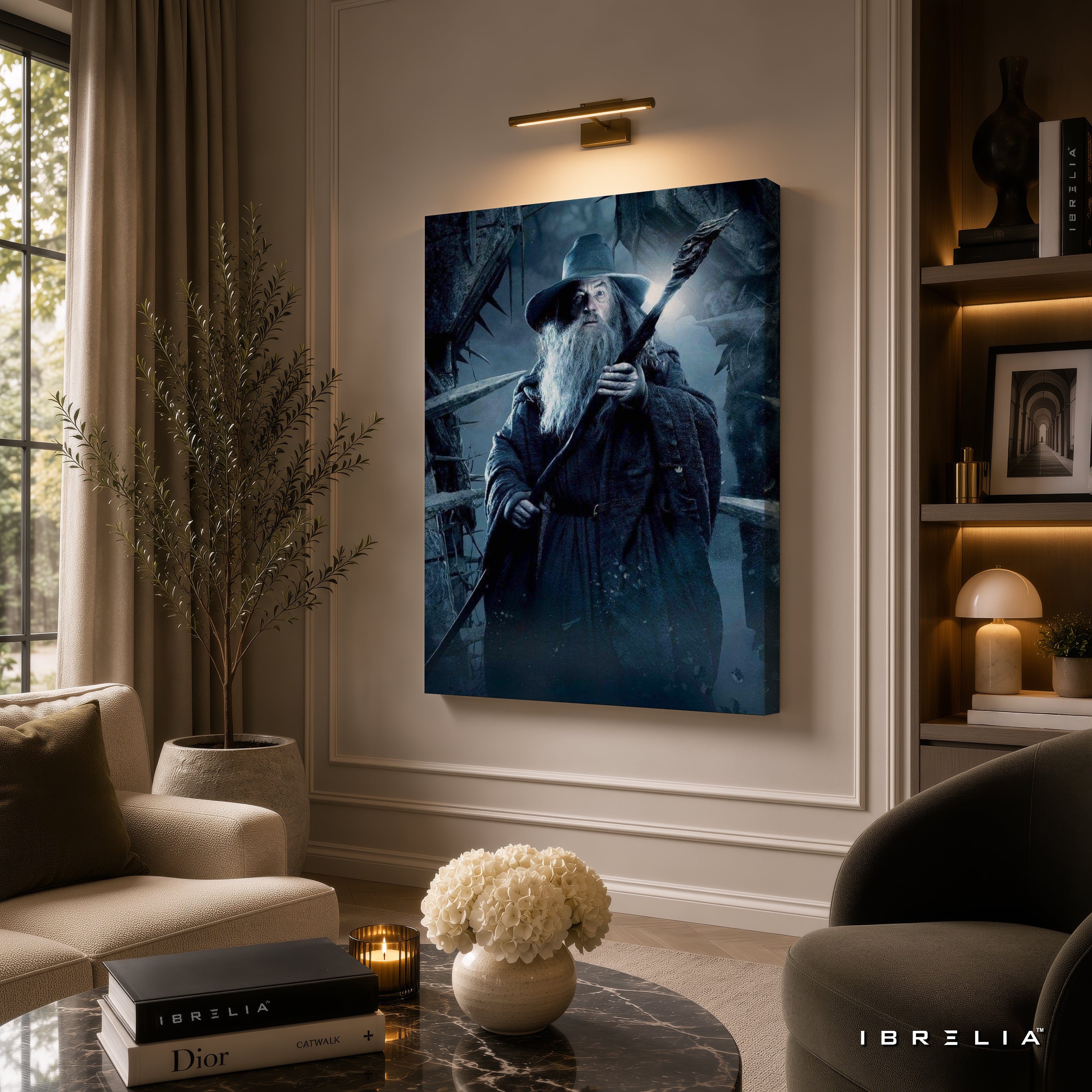 Gandalf Premium Canvas Wall Art – The Lord of the Rings Wizard Artwork | Middle-earth Fantasy Decor | IBRELIA™
