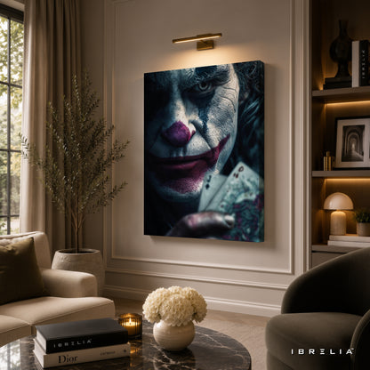 The Dark Knight Joker Wall Art – Heath Ledger Playing Cards Premium Wrapped MDF Wall Decor | IBRELIA™
