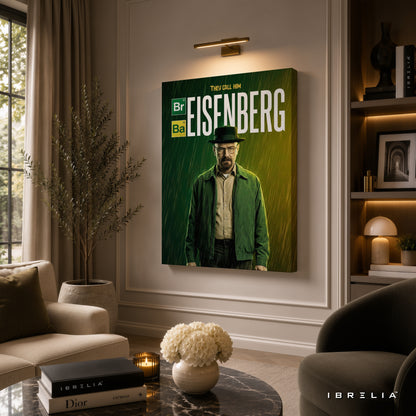 Breaking Bad Heisenberg Walter White Premium Wall Art – 4K Wrapped MDF Frame | IBRELIA™