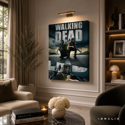 Rick Grimes & Daryl Dixon Premium Wall Art – The Walking Dead 4K Wrapped MDF Frame | IBRELIA™