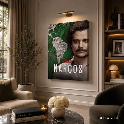 Narcos Pablo Escobar Premium Wall Art – Netflix Crime Series 4K Wrapped MDF Frame | IBRELIA™