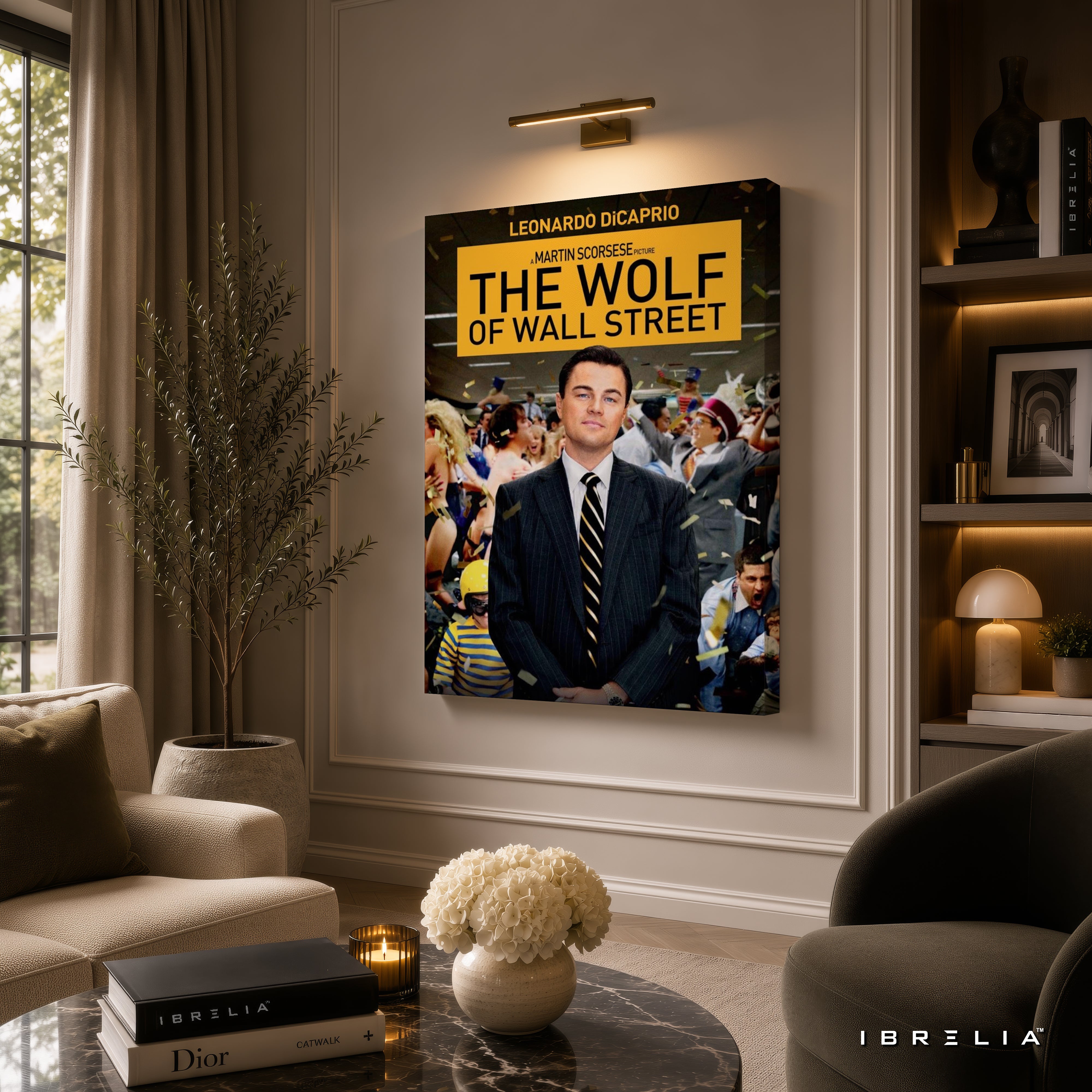 The Wolf of Wall Street Movie Poster Wall Art – Premium Wrapped MDF Wall Decor | IBRELIA™