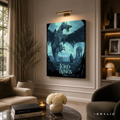 The Lord of the Rings: The Two Towers Nazgûl Premium Canvas Wall Art – Fell Beast Fantasy Movie Artwork | Middle-earth Decor | IBRELIA™